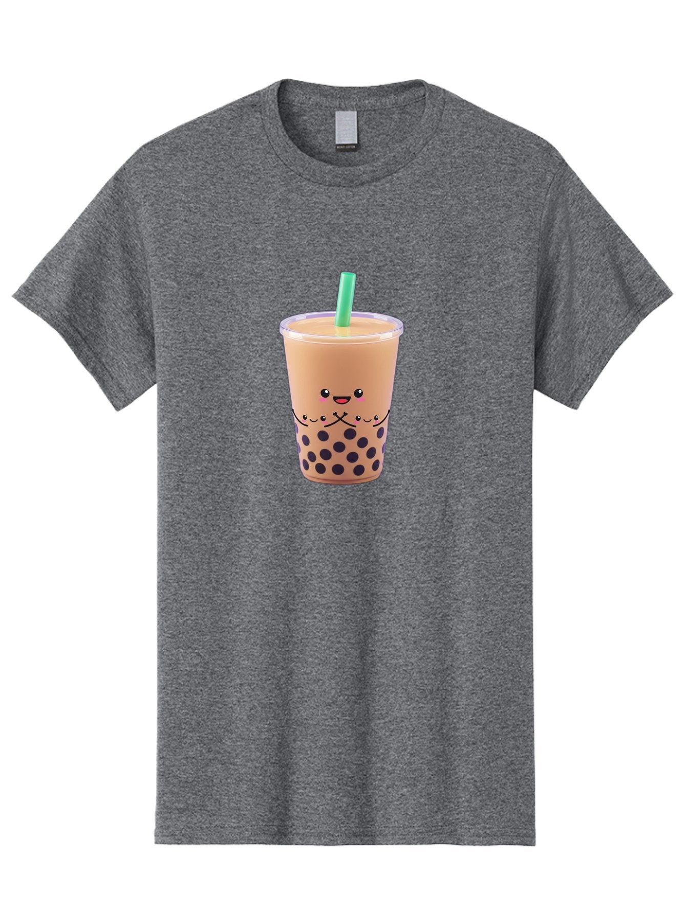 Bubble-Tea-3 Men'S Graphic Tee, 100% Cotton, Comfortable Casual Summer Wear, Machine Washable, Bubble Tea, Smiling Face, Cartoon Character, Milk Tea, Boba Drink, Tea With Straw, Adorable Design, Funny Illustration, Kawaii Culture, Boba Tea, Bac705 13