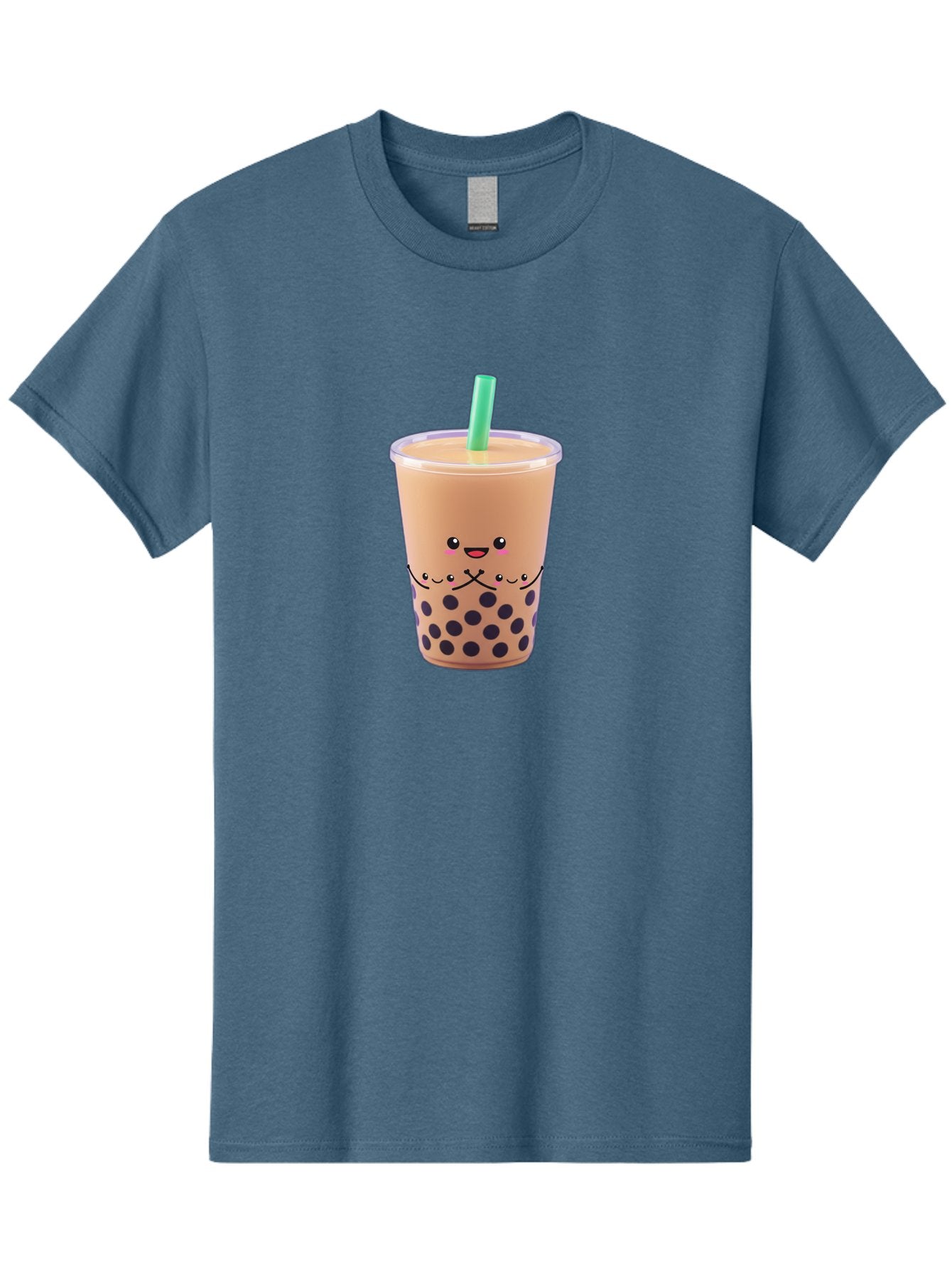 Bubble-Tea-3 Men'S Graphic Tee, 100% Cotton, Comfortable Casual Summer Wear, Machine Washable, Bubble Tea, Smiling Face, Cartoon Character, Milk Tea, Boba Drink, Tea With Straw, Adorable Design, Funny Illustration, Kawaii Culture, Boba Tea, Bac705 11
