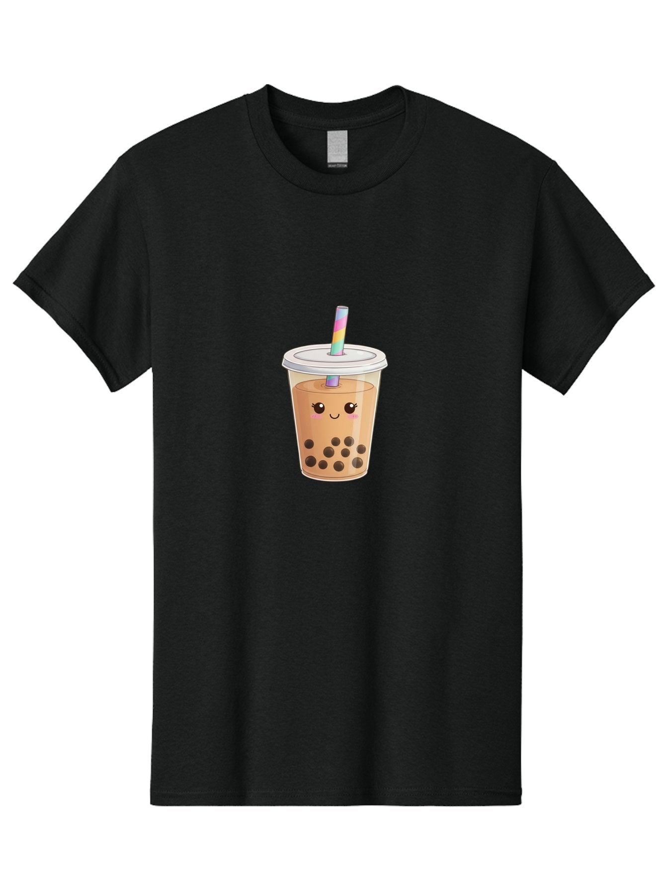 Bubble-Tea-4 Men'S Graphic Tee, 100% Cotton, Comfortable Casual Summer Wear, Machine Washable, Cute Boba Drink, Bubble Tea, Kawaii, Cartoon Beverage, Fun Straw, Adorable Face, Milk Tea, Tapioca Pearls, Smiling Drink, Playful Beverage, Bac706 10