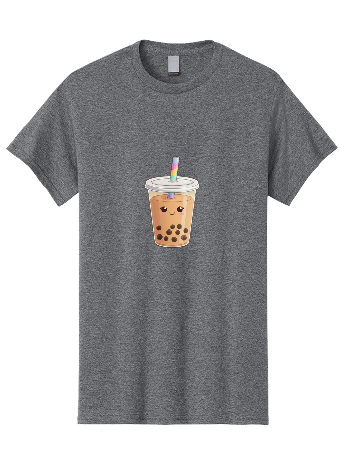 Bubble-Tea-4 Men'S Graphic Tee, 100% Cotton, Comfortable Casual Summer Wear, Machine Washable, Cute Boba Drink, Bubble Tea, Kawaii, Cartoon Beverage, Fun Straw, Adorable Face, Milk Tea, Tapioca Pearls, Smiling Drink, Playful Beverage, Bac706 9