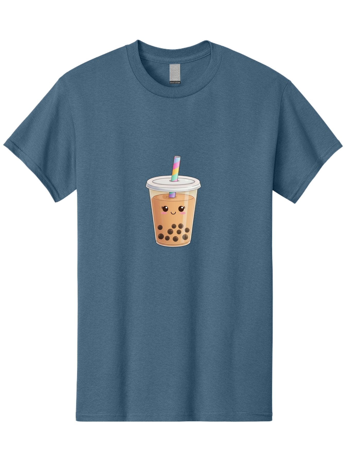 Bubble-Tea-4 Men'S Graphic Tee, 100% Cotton, Comfortable Casual Summer Wear, Machine Washable, Cute Boba Drink, Bubble Tea, Kawaii, Cartoon Beverage, Fun Straw, Adorable Face, Milk Tea, Tapioca Pearls, Smiling Drink, Playful Beverage, Bac706 14