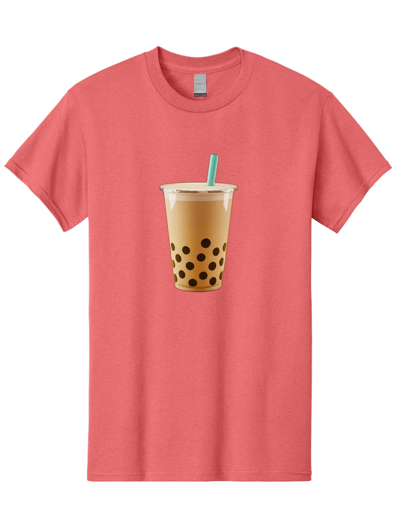 Bubble-Tea-7 Men'S Graphic Tee, 100% Cotton, Comfortable Casual Summer Wear, Machine Washable, Bubble Milk Tea, Boba Drink, Iced Tea, Creamy Texture, Black Tapioca Pearls, Takeout Cup, Blue Straw, Refreshing Beverage, Popular Drink Bac709 4