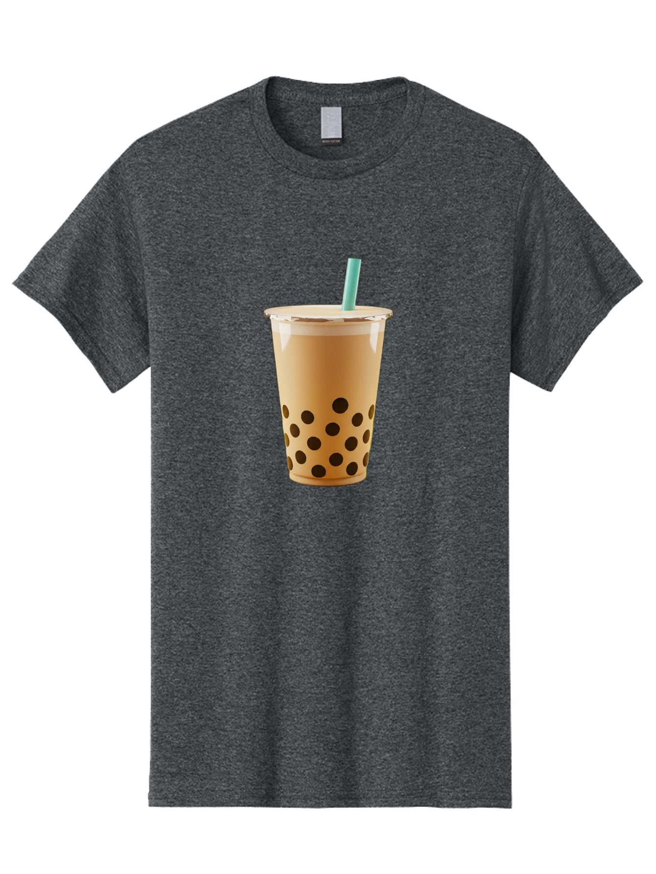 Bubble-Tea-7 Men'S Graphic Tee, 100% Cotton, Comfortable Casual Summer Wear, Machine Washable, Bubble Milk Tea, Boba Drink, Iced Tea, Creamy Texture, Black Tapioca Pearls, Takeout Cup, Blue Straw, Refreshing Beverage, Popular Drink Bac709 8
