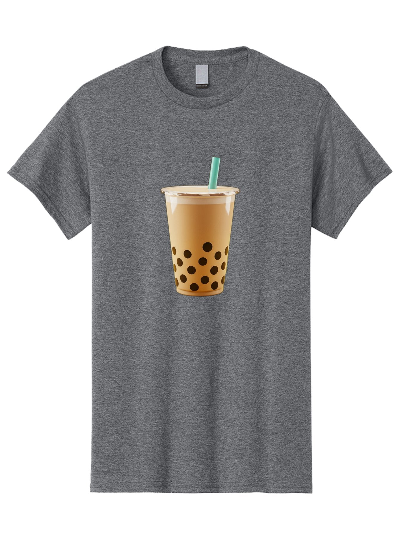 Bubble-Tea-7 Men'S Graphic Tee, 100% Cotton, Comfortable Casual Summer Wear, Machine Washable, Bubble Milk Tea, Boba Drink, Iced Tea, Creamy Texture, Black Tapioca Pearls, Takeout Cup, Blue Straw, Refreshing Beverage, Popular Drink Bac709 6