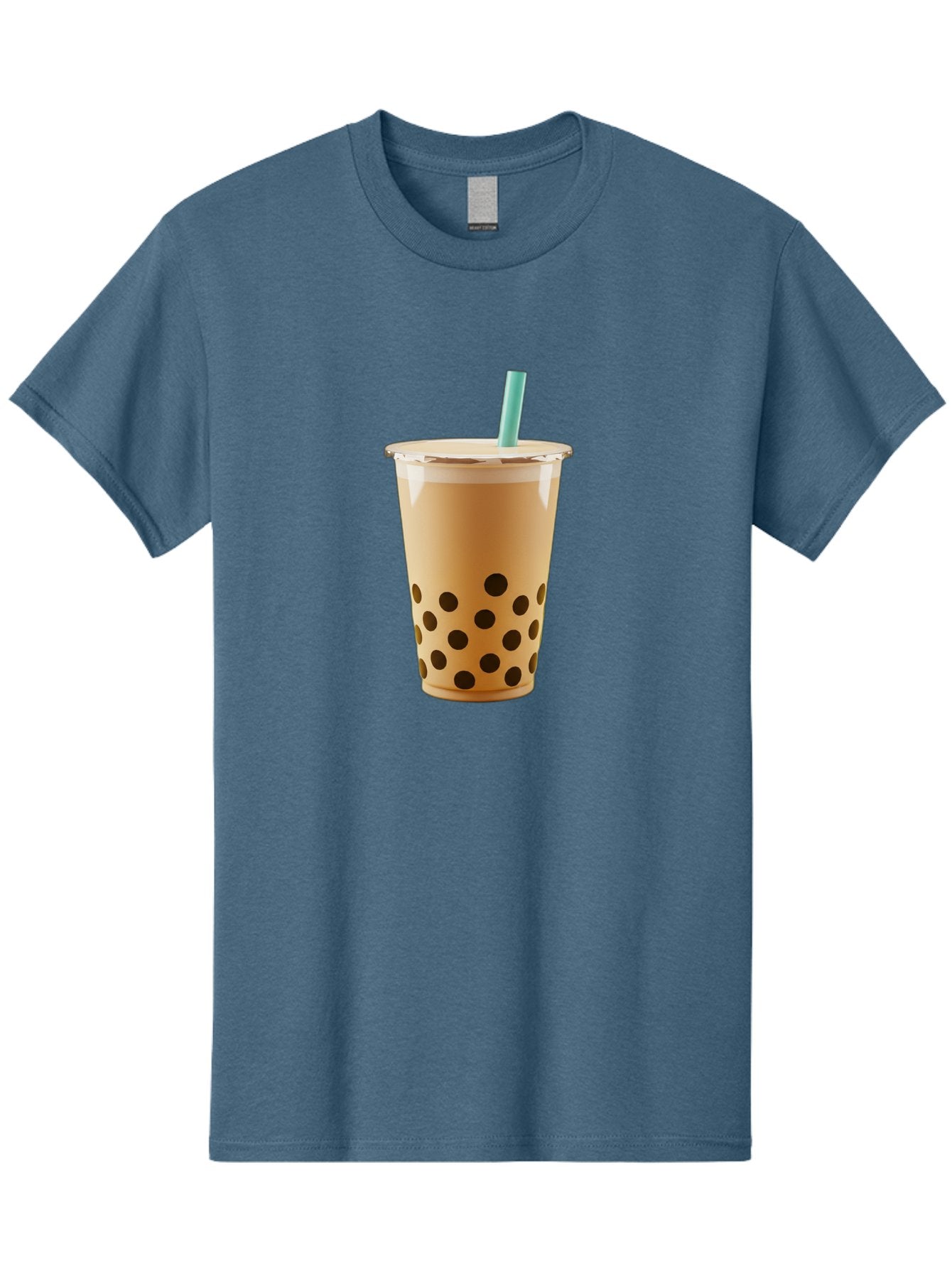 Bubble-Tea-7 Men'S Graphic Tee, 100% Cotton, Comfortable Casual Summer Wear, Machine Washable, Bubble Milk Tea, Boba Drink, Iced Tea, Creamy Texture, Black Tapioca Pearls, Takeout Cup, Blue Straw, Refreshing Beverage, Popular Drink Bac709 14