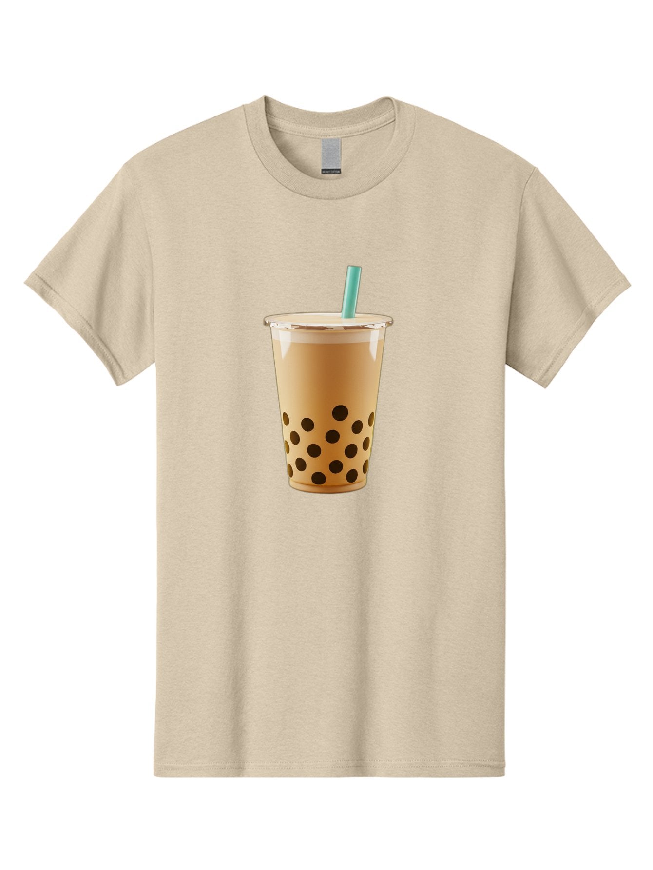 Bubble-Tea-7 Men'S Graphic Tee, 100% Cotton, Comfortable Casual Summer Wear, Machine Washable, Bubble Milk Tea, Boba Drink, Iced Tea, Creamy Texture, Black Tapioca Pearls, Takeout Cup, Blue Straw, Refreshing Beverage, Popular Drink Bac709 11