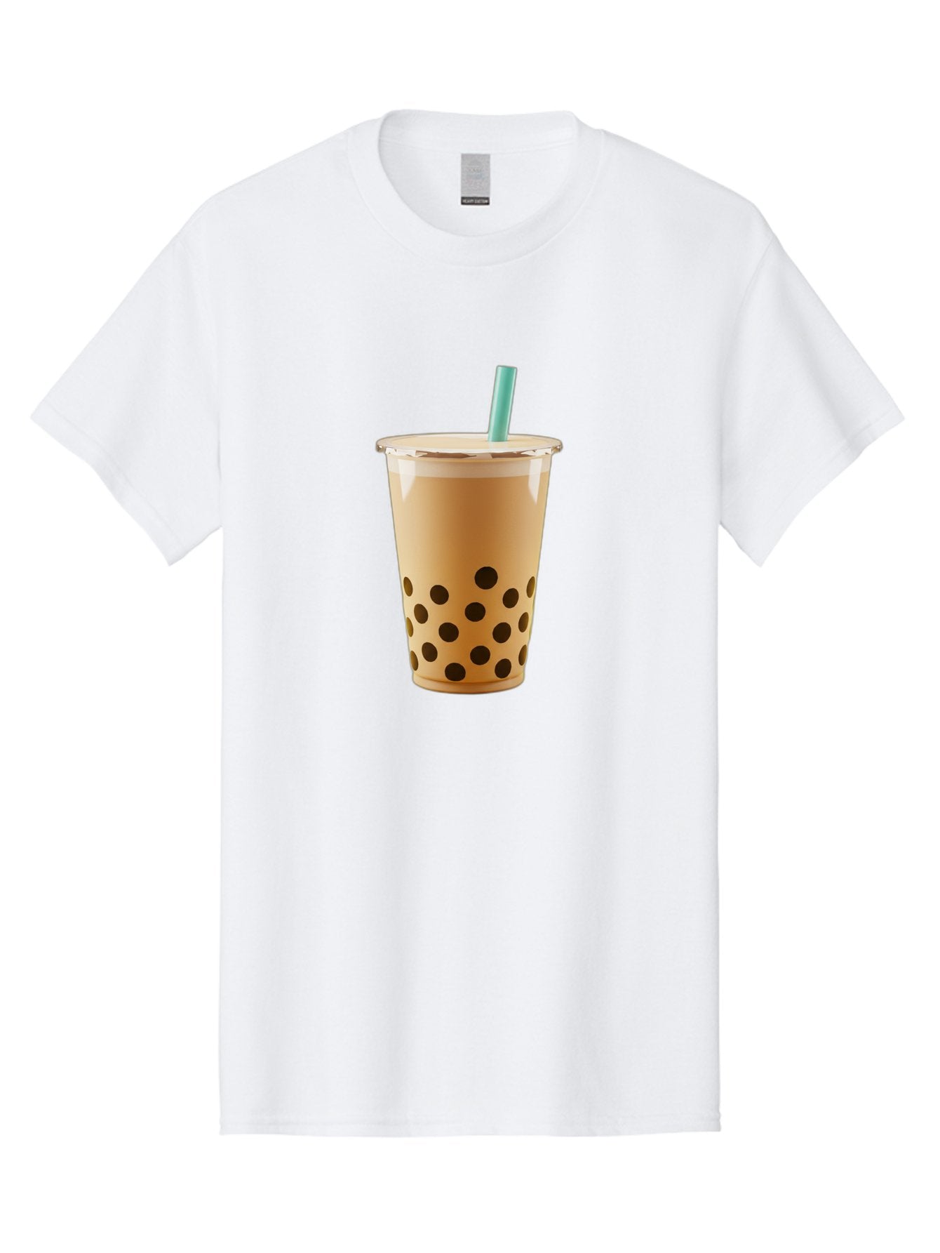 Bubble-Tea-7 Men'S Graphic Tee, 100% Cotton, Comfortable Casual Summer Wear, Machine Washable, Bubble Milk Tea, Boba Drink, Iced Tea, Creamy Texture, Black Tapioca Pearls, Takeout Cup, Blue Straw, Refreshing Beverage, Popular Drink Bac709 7
