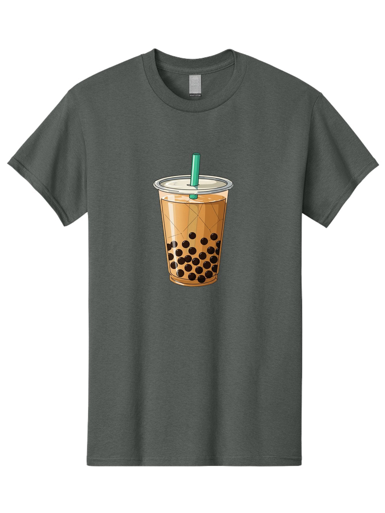 Bubble-Tea-8 Men'S Graphic Tee, 100% Cotton, Comfortable Casual Summer Wear, Machine Washable, Bubble Tea, Boba Tea, Milk Tea, Tapioca Pearls, Cold Drink, Plastic Cup, Straw, Takeout Beverage, Refreshing Drink, Sweet Treat Bac710 3