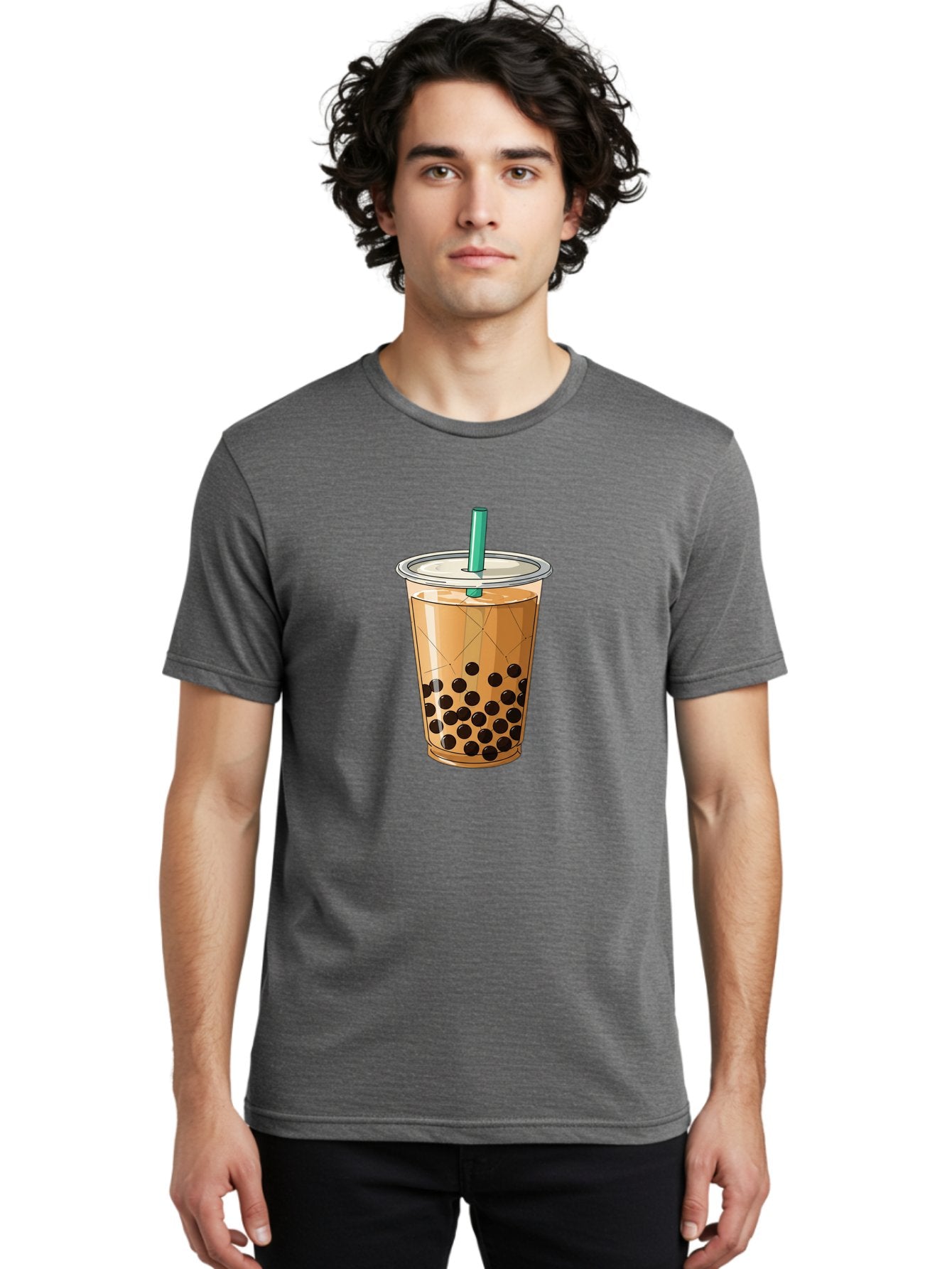 Bubble-Tea-8 Men'S Graphic Tee, 100% Cotton, Comfortable Casual Summer Wear, Machine Washable, Bubble Tea, Boba Tea, Milk Tea, Tapioca Pearls, Cold Drink, Plastic Cup, Straw, Takeout Beverage, Refreshing Drink, Sweet Treat Bac710 28