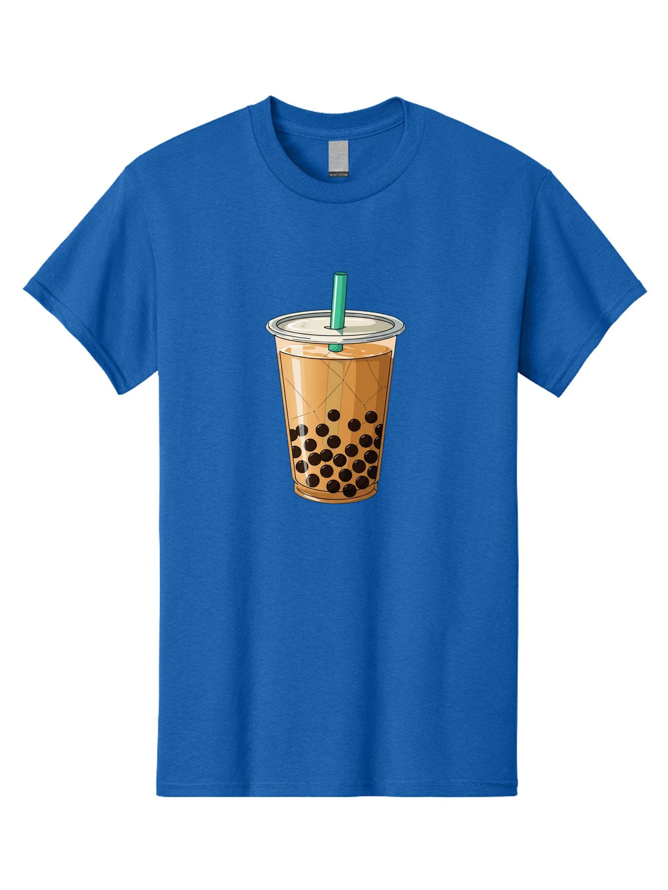 Bubble-Tea-8 Men'S Graphic Tee, 100% Cotton, Comfortable Casual Summer Wear, Machine Washable, Bubble Tea, Boba Tea, Milk Tea, Tapioca Pearls, Cold Drink, Plastic Cup, Straw, Takeout Beverage, Refreshing Drink, Sweet Treat Bac710