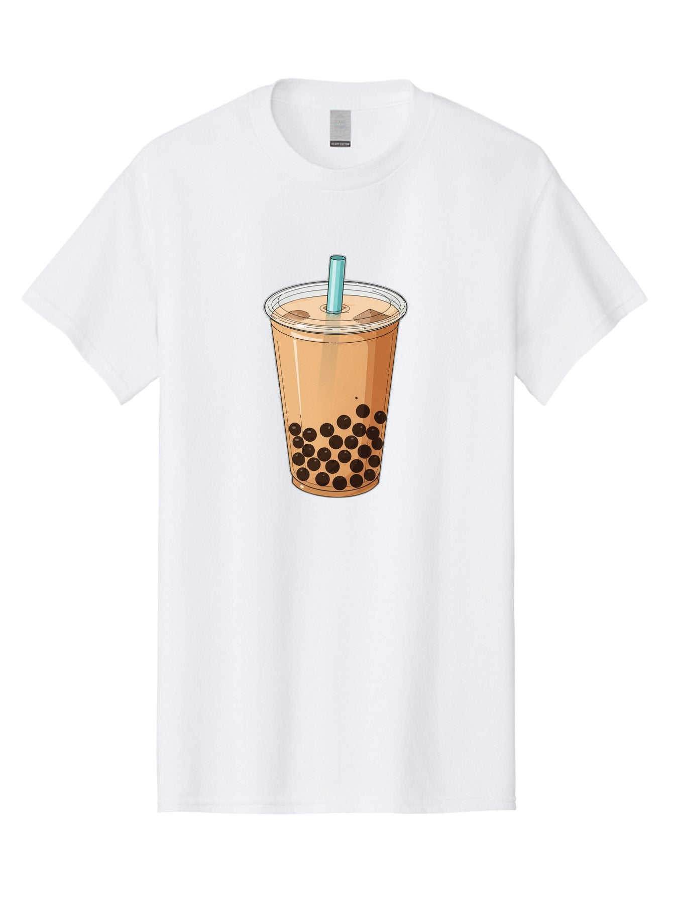 Bubble-Tea-9 Men'S Graphic Tee, 100% Cotton, Comfortable Casual Summer Wear, Machine Washable, Bubble Tea, Milk Tea, Boba, Tapioca Pearls, Takeout Cup, Plastic Straw, Refreshing Drink, Trendy Beverage, Asian-Inspired Bac711