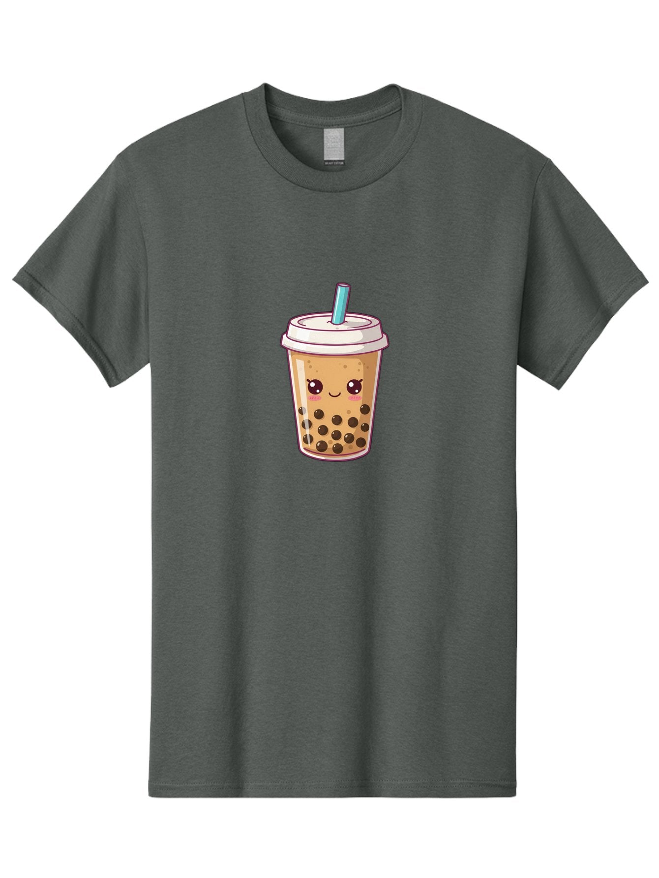 Bubble-Tea Men'S Graphic Tee, 100% Cotton, Comfortable Casual Summer Wear, Machine Washable, Cartoon Bubble Tea, Milk Tea With Boba, Bubble Tea Drink, Kawaii Drink, Cute Beverage, Boba Tea, Tea With Straw, Smiling Drink Bac714 8