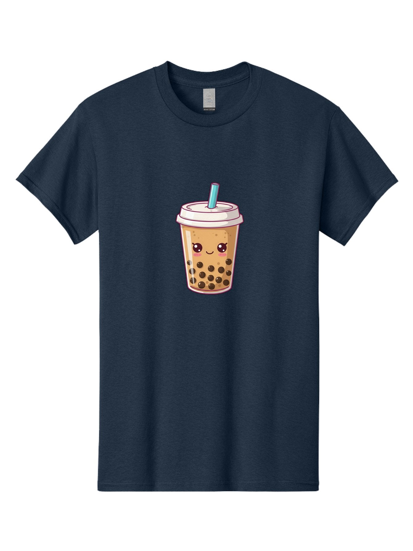 Bubble-Tea Men'S Graphic Tee, 100% Cotton, Comfortable Casual Summer Wear, Machine Washable, Cartoon Bubble Tea, Milk Tea With Boba, Bubble Tea Drink, Kawaii Drink, Cute Beverage, Boba Tea, Tea With Straw, Smiling Drink Bac714 7