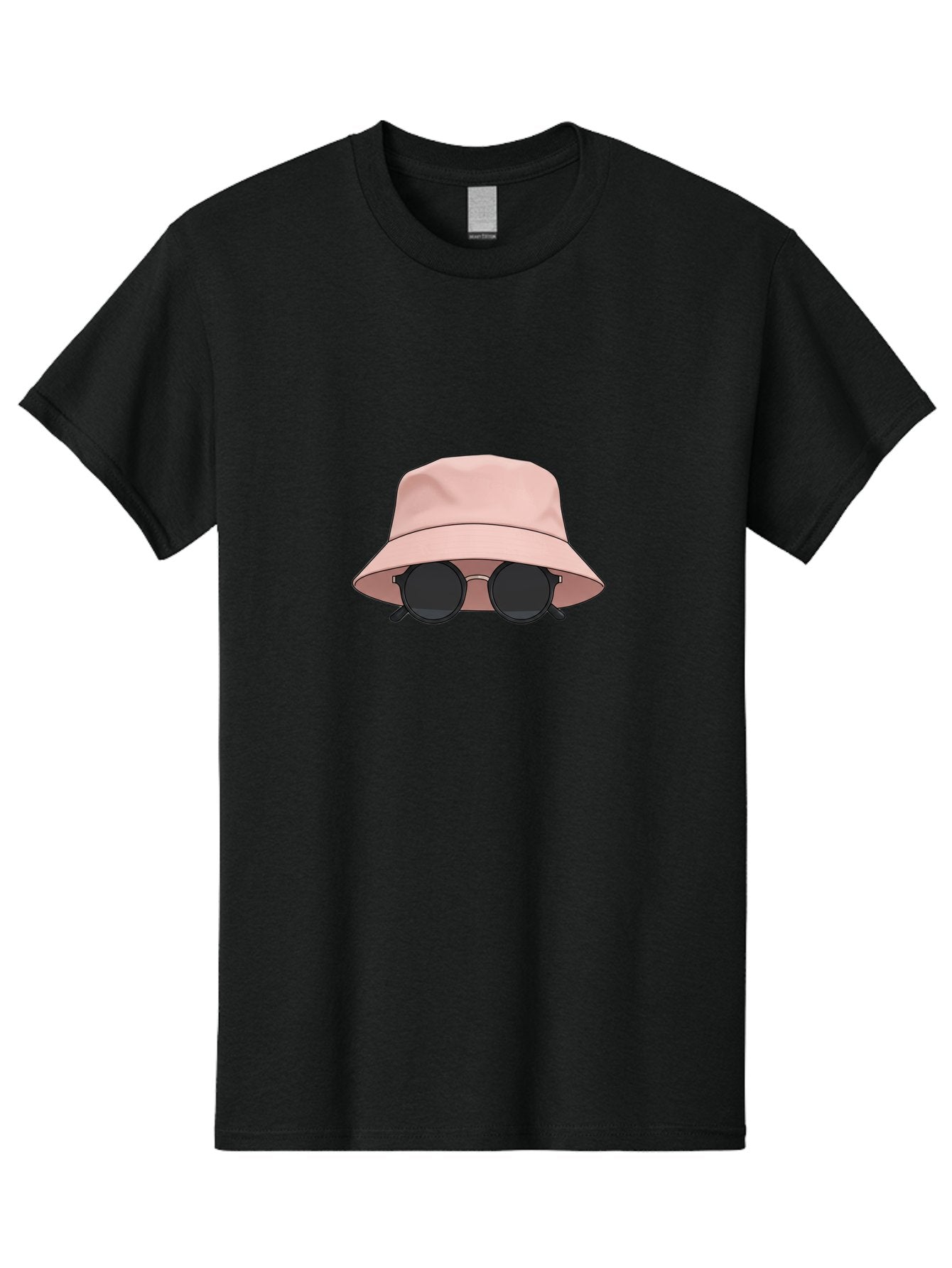 Bucket-Hat-And-Sunglasses Men'S Graphic Tee, 100% Cotton, Comfortable Casual Summer Wear, Machine Washable, Pink Bucket Hat, Sunglasses, Black Shades, Fashion Accessory, Trendy Clothing, Summer Vibe, Stylish Hat, Cool Glasses, Fashion Trend Bac716 13