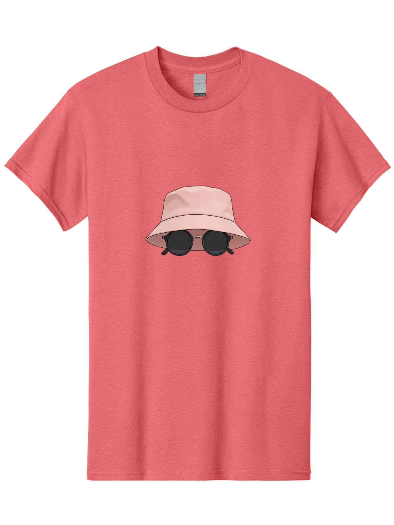 Bucket-Hat-And-Sunglasses Men'S Graphic Tee, 100% Cotton, Comfortable Casual Summer Wear, Machine Washable, Pink Bucket Hat, Sunglasses, Black Shades, Fashion Accessory, Trendy Clothing, Summer Vibe, Stylish Hat, Cool Glasses, Fashion Trend Bac716 12