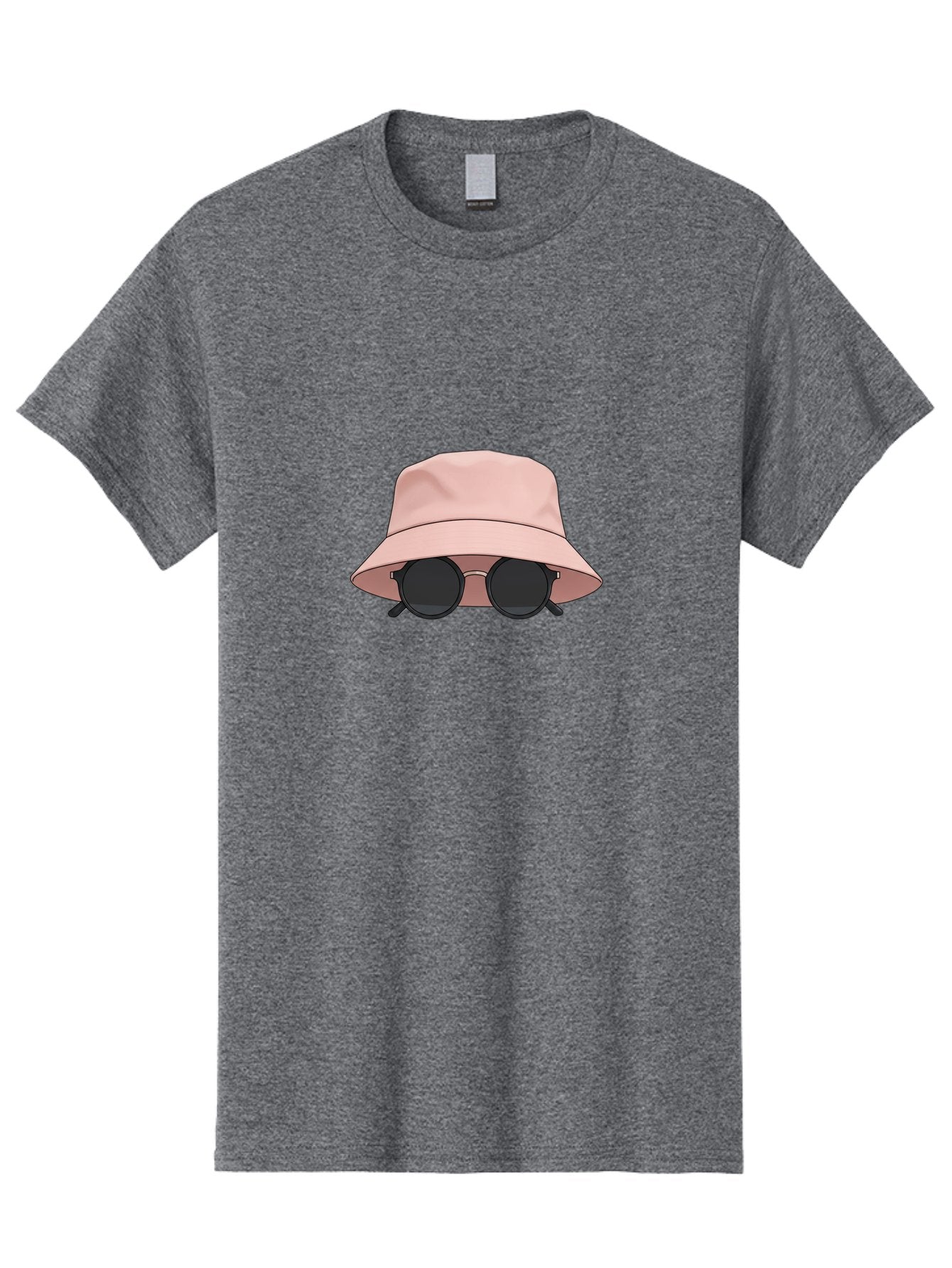 Bucket-Hat-And-Sunglasses Men'S Graphic Tee, 100% Cotton, Comfortable Casual Summer Wear, Machine Washable, Pink Bucket Hat, Sunglasses, Black Shades, Fashion Accessory, Trendy Clothing, Summer Vibe, Stylish Hat, Cool Glasses, Fashion Trend Bac716 10