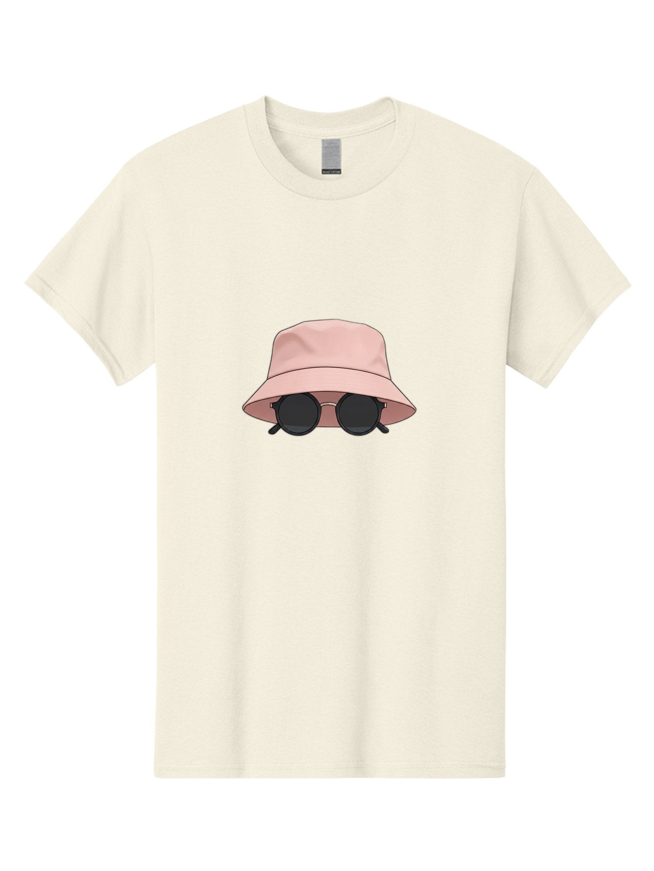 Bucket-Hat-And-Sunglasses Men'S Graphic Tee, 100% Cotton, Comfortable Casual Summer Wear, Machine Washable, Pink Bucket Hat, Sunglasses, Black Shades, Fashion Accessory, Trendy Clothing, Summer Vibe, Stylish Hat, Cool Glasses, Fashion Trend Bac716 8