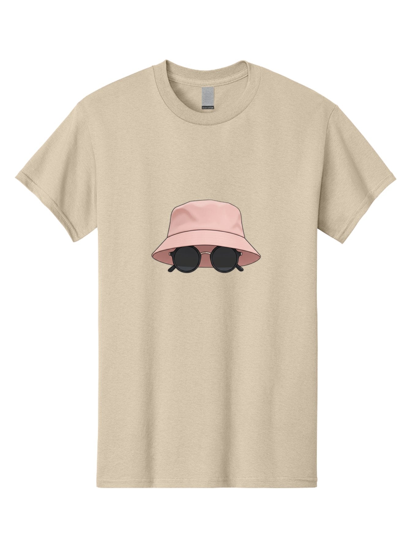 Bucket-Hat-And-Sunglasses Men'S Graphic Tee, 100% Cotton, Comfortable Casual Summer Wear, Machine Washable, Pink Bucket Hat, Sunglasses, Black Shades, Fashion Accessory, Trendy Clothing, Summer Vibe, Stylish Hat, Cool Glasses, Fashion Trend Bac716 14