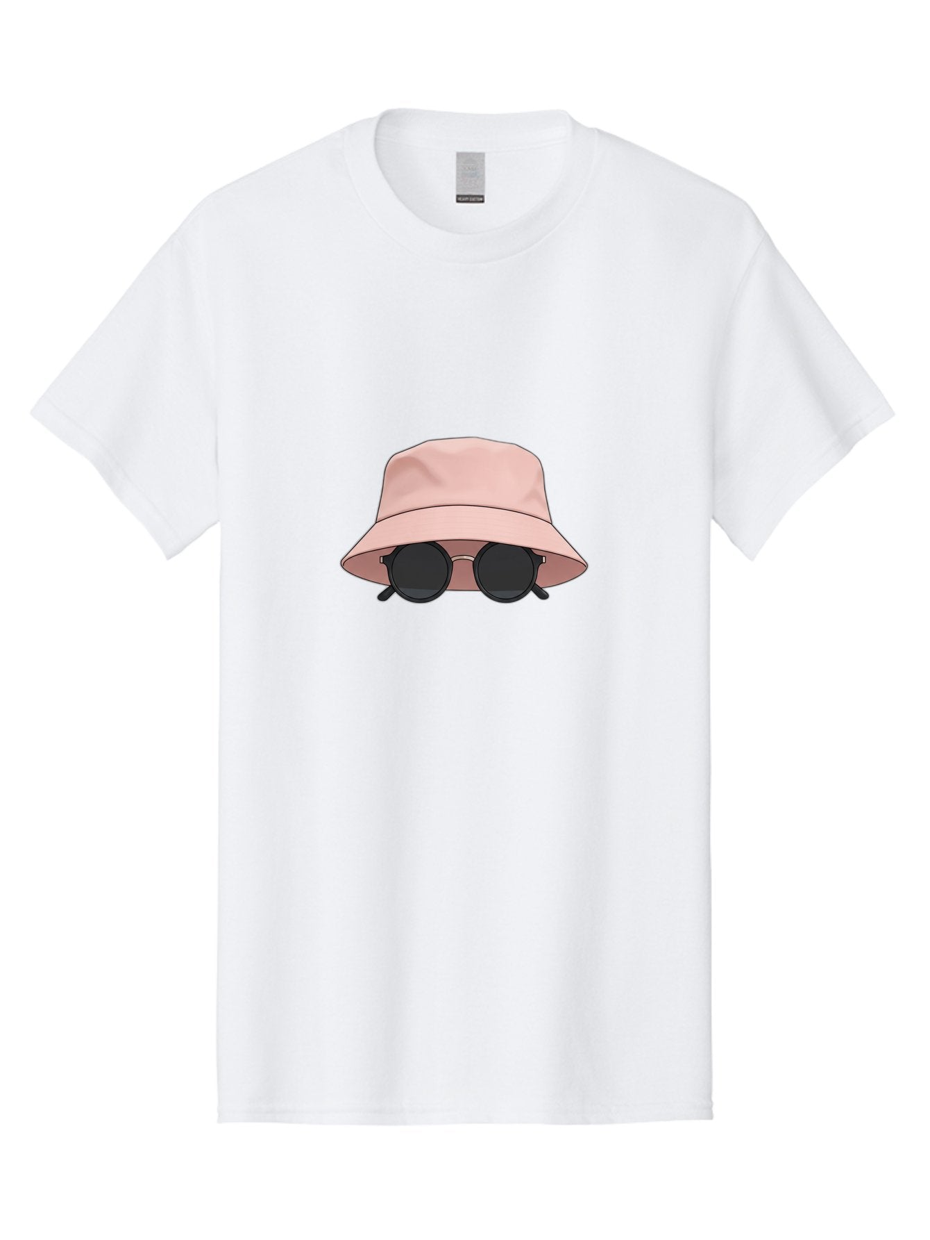 Bucket-Hat-And-Sunglasses Men'S Graphic Tee, 100% Cotton, Comfortable Casual Summer Wear, Machine Washable, Pink Bucket Hat, Sunglasses, Black Shades, Fashion Accessory, Trendy Clothing, Summer Vibe, Stylish Hat, Cool Glasses, Fashion Trend Bac716 3