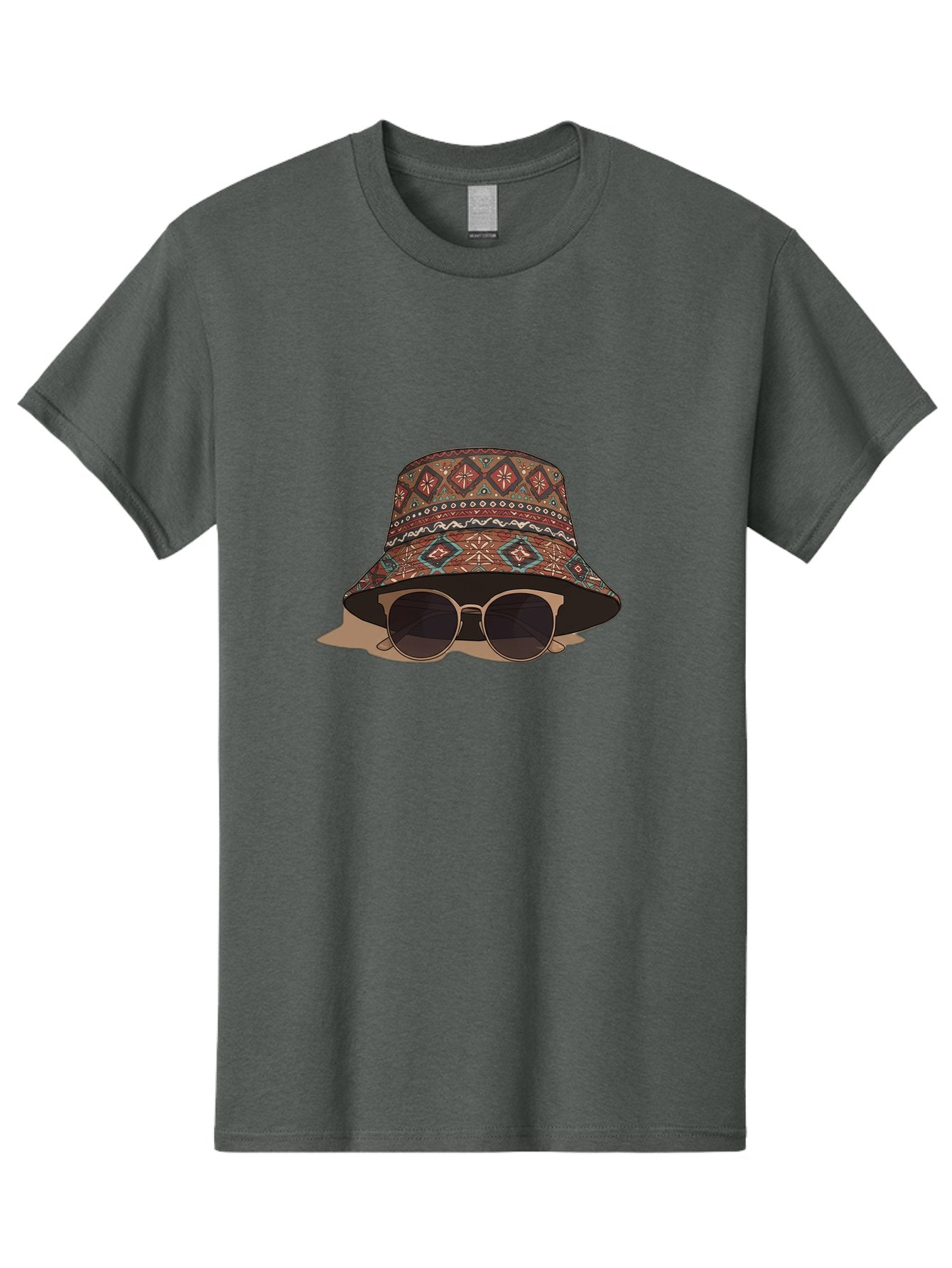 Bucket-Hat-Sunglasses-1 Men'S Graphic Tee, 100% Cotton, Comfortable Casual Summer Wear, Machine Washable, Boho Chic Style, Sunglasses, Hat Fashion, Summer Vibes, Trendy Sunglasses, Fashion Accessory, Stylish Hat Bac717 8