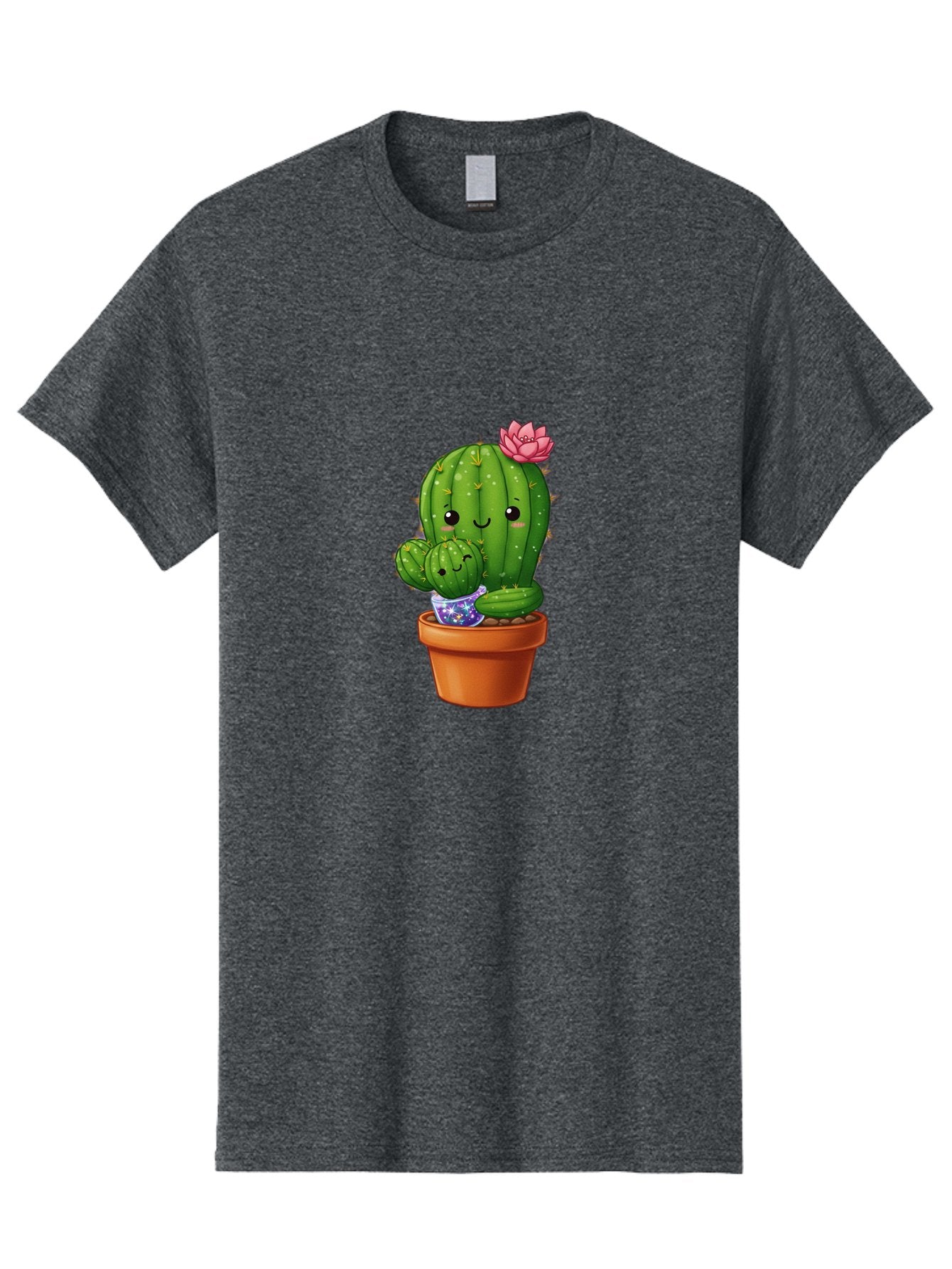 Cactus-1 Men'S Graphic Tee, 100% Cotton, Comfortable Casual Summer Wear, Machine Washable, Cactus In Terracotta Pot, Smiling Cactus, Baby Cactus In Pot, Cute Cartoon Cactus, Cactus With Pink Flower, Happy Cactus, Desert Plants, Adorable Cacti, Bac723 14