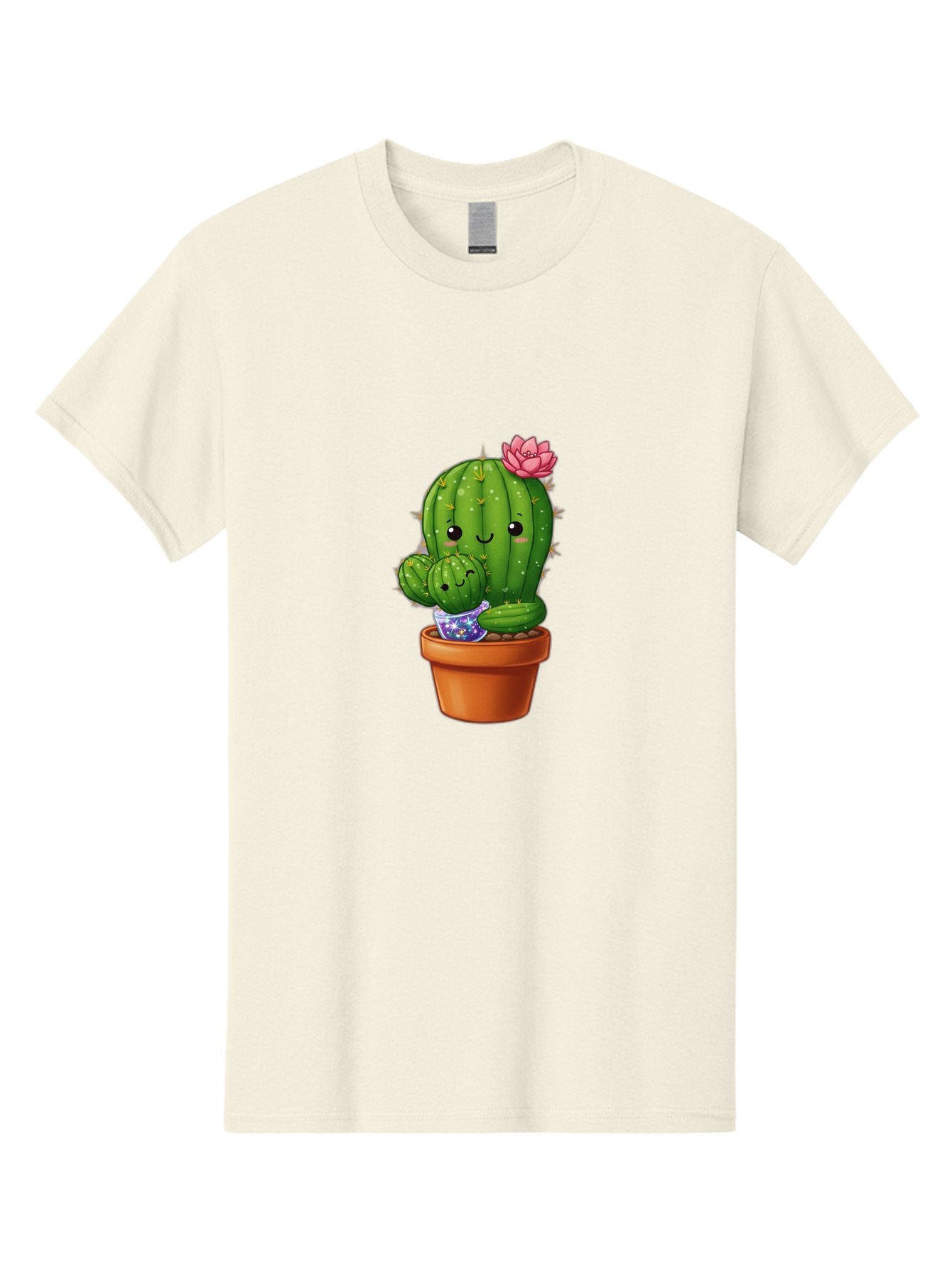 Cactus-1 Men'S Graphic Tee, 100% Cotton, Comfortable Casual Summer Wear, Machine Washable, Cactus In Terracotta Pot, Smiling Cactus, Baby Cactus In Pot, Cute Cartoon Cactus, Cactus With Pink Flower, Happy Cactus, Desert Plants, Adorable Cacti, Bac723 15