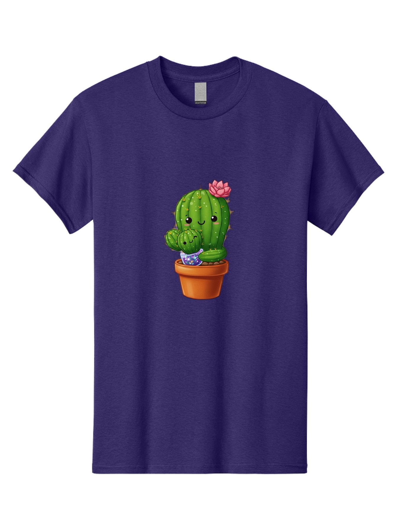 Cactus-1 Men'S Graphic Tee, 100% Cotton, Comfortable Casual Summer Wear, Machine Washable, Cactus In Terracotta Pot, Smiling Cactus, Baby Cactus In Pot, Cute Cartoon Cactus, Cactus With Pink Flower, Happy Cactus, Desert Plants, Adorable Cacti, Bac723 8