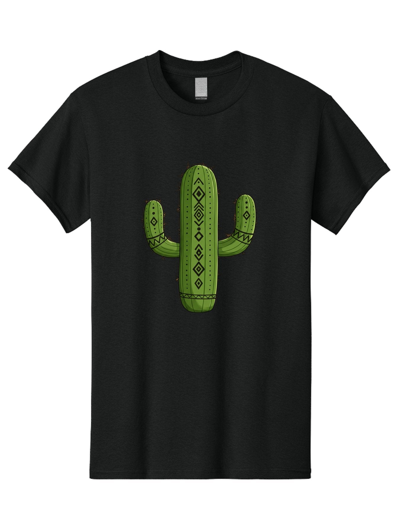Cactus-7 Men'S Graphic Tee, 100% Cotton, Comfortable Casual Summer Wear, Machine Washable, Cartoon Cactus, Tribal Cactus, Cactus Illustration, Southwestern Art, Bohemian Decor, Cactus Graphics, Desert Plant, Prickly Pear Cactus, Unique Design, Bac729 8
