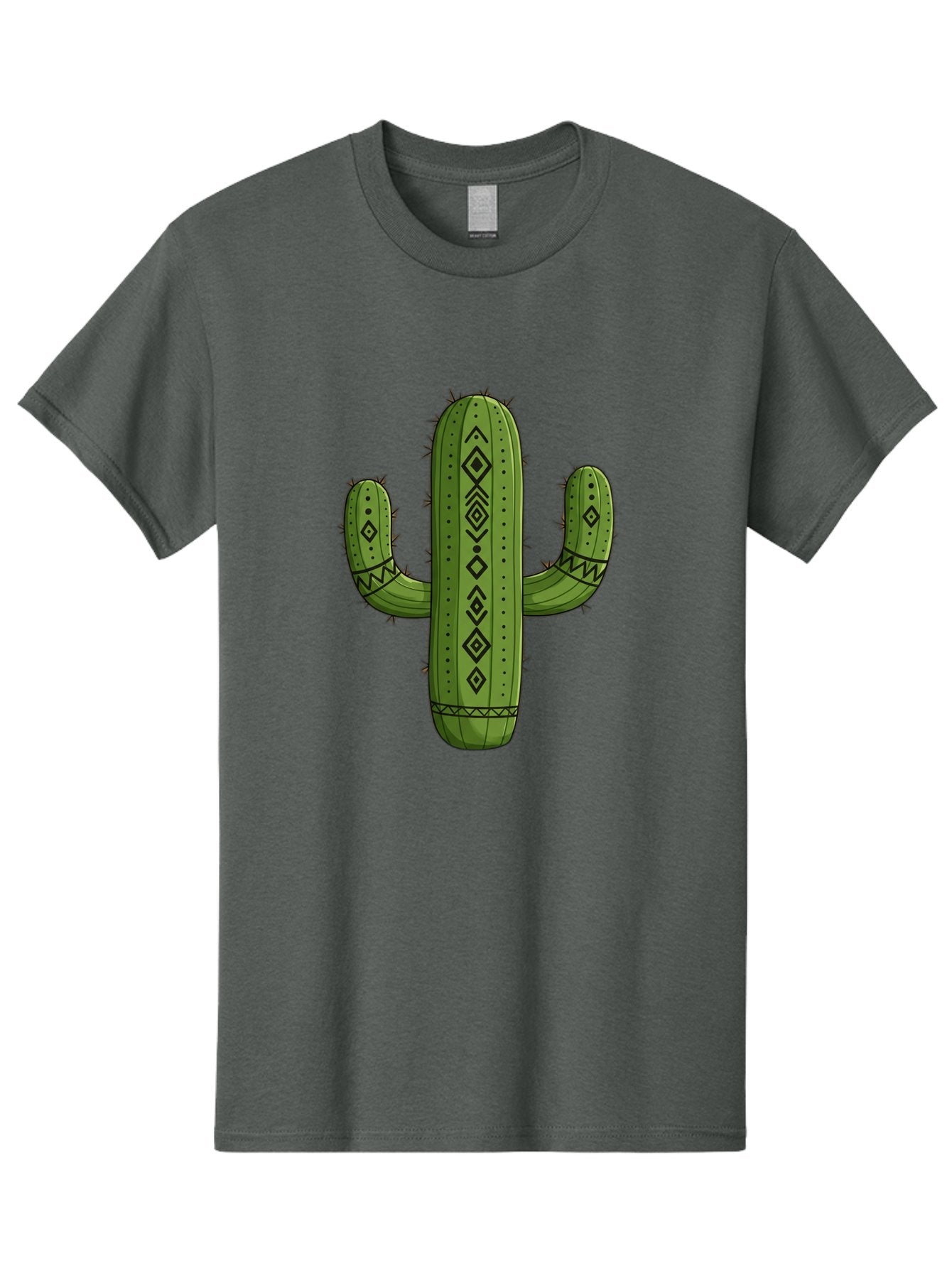 Cactus-7 Men'S Graphic Tee, 100% Cotton, Comfortable Casual Summer Wear, Machine Washable, Cartoon Cactus, Tribal Cactus, Cactus Illustration, Southwestern Art, Bohemian Decor, Cactus Graphics, Desert Plant, Prickly Pear Cactus, Unique Design, Bac729 13