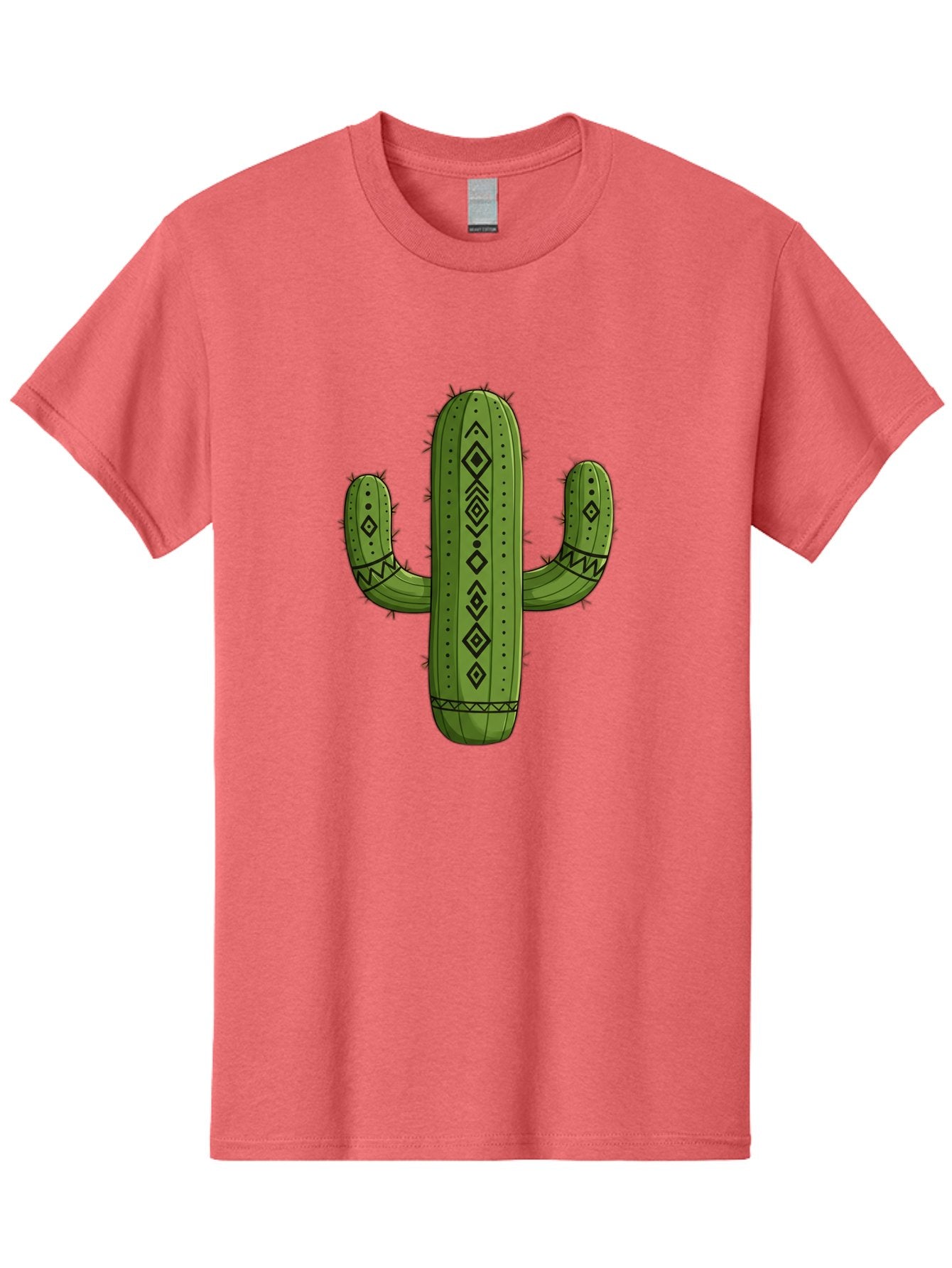 Cactus-7 Men'S Graphic Tee, 100% Cotton, Comfortable Casual Summer Wear, Machine Washable, Cartoon Cactus, Tribal Cactus, Cactus Illustration, Southwestern Art, Bohemian Decor, Cactus Graphics, Desert Plant, Prickly Pear Cactus, Unique Design, Bac729 10