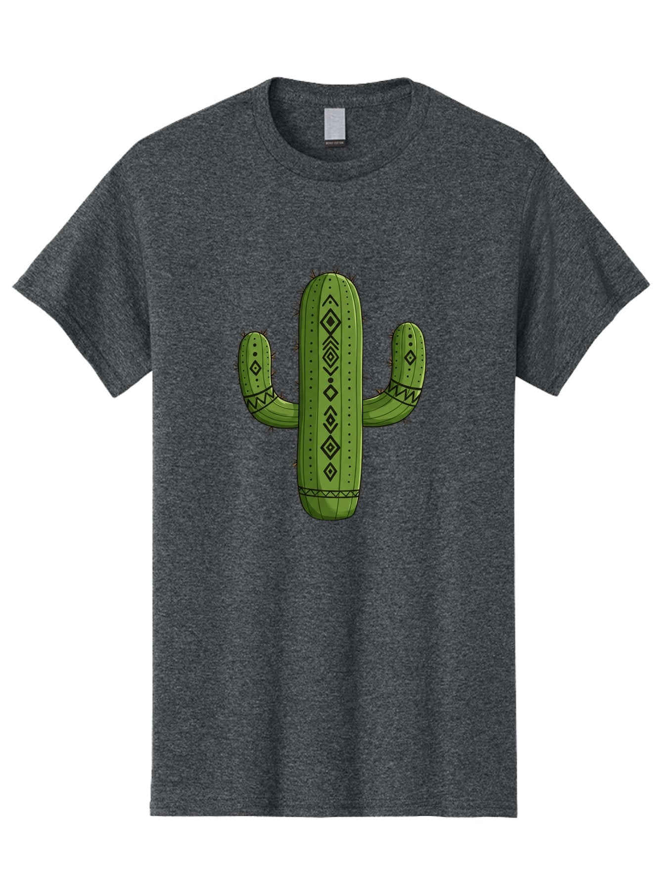 Cactus-7 Men'S Graphic Tee, 100% Cotton, Comfortable Casual Summer Wear, Machine Washable, Cartoon Cactus, Tribal Cactus, Cactus Illustration, Southwestern Art, Bohemian Decor, Cactus Graphics, Desert Plant, Prickly Pear Cactus, Unique Design, Bac729