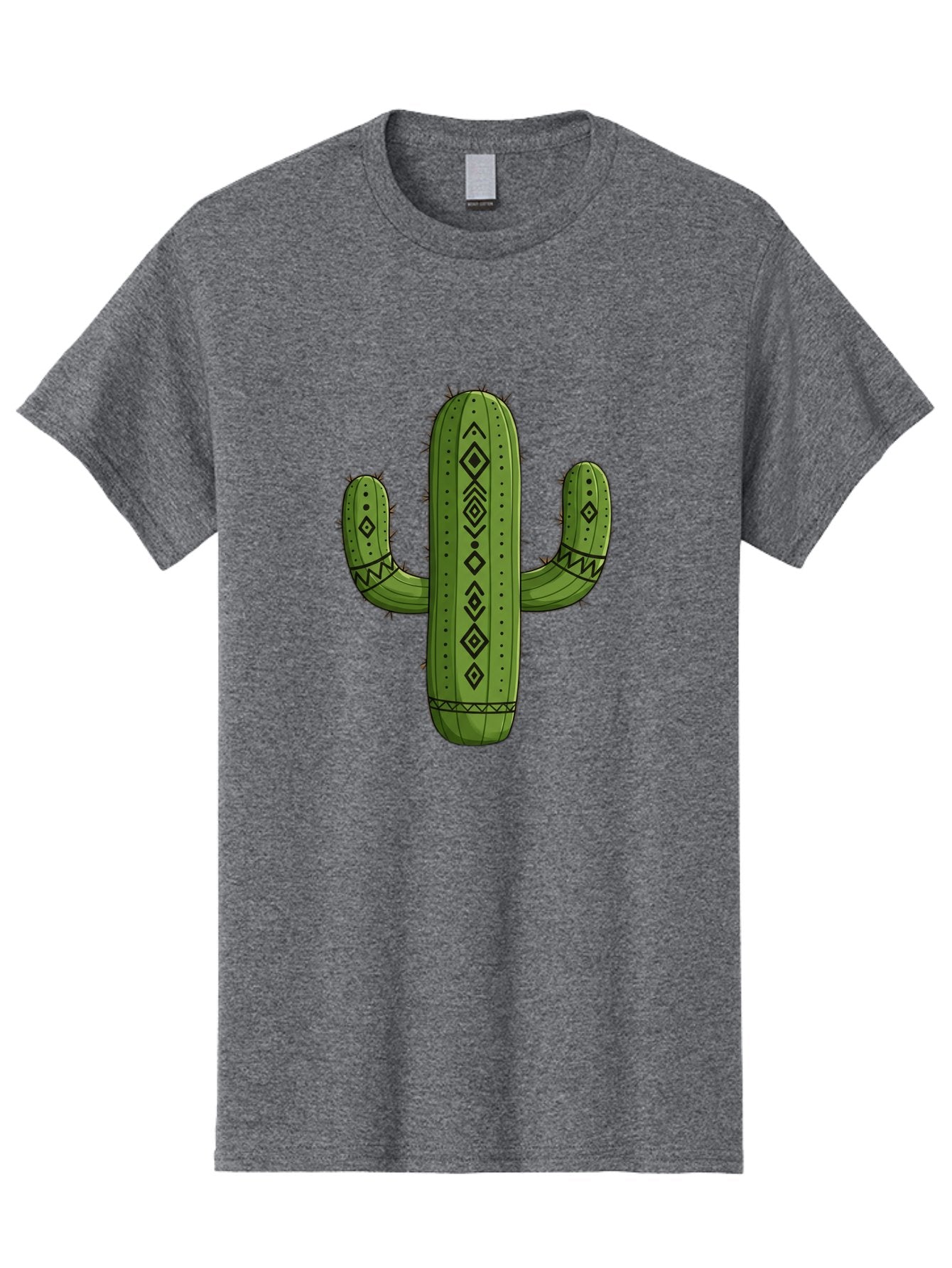 Cactus-7 Men'S Graphic Tee, 100% Cotton, Comfortable Casual Summer Wear, Machine Washable, Cartoon Cactus, Tribal Cactus, Cactus Illustration, Southwestern Art, Bohemian Decor, Cactus Graphics, Desert Plant, Prickly Pear Cactus, Unique Design, Bac729 15