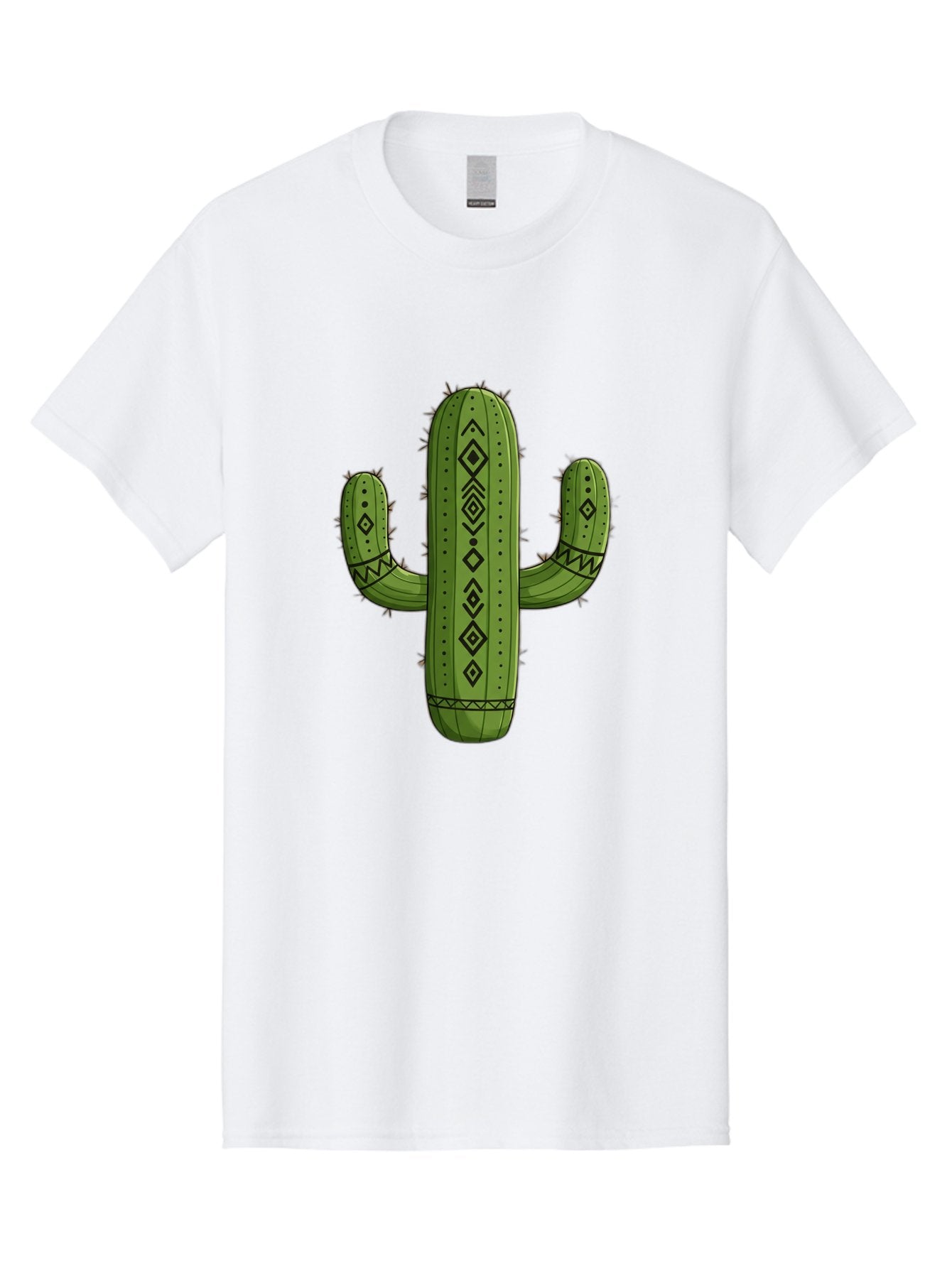 Cactus-7 Men'S Graphic Tee, 100% Cotton, Comfortable Casual Summer Wear, Machine Washable, Cartoon Cactus, Tribal Cactus, Cactus Illustration, Southwestern Art, Bohemian Decor, Cactus Graphics, Desert Plant, Prickly Pear Cactus, Unique Design, Bac729 14