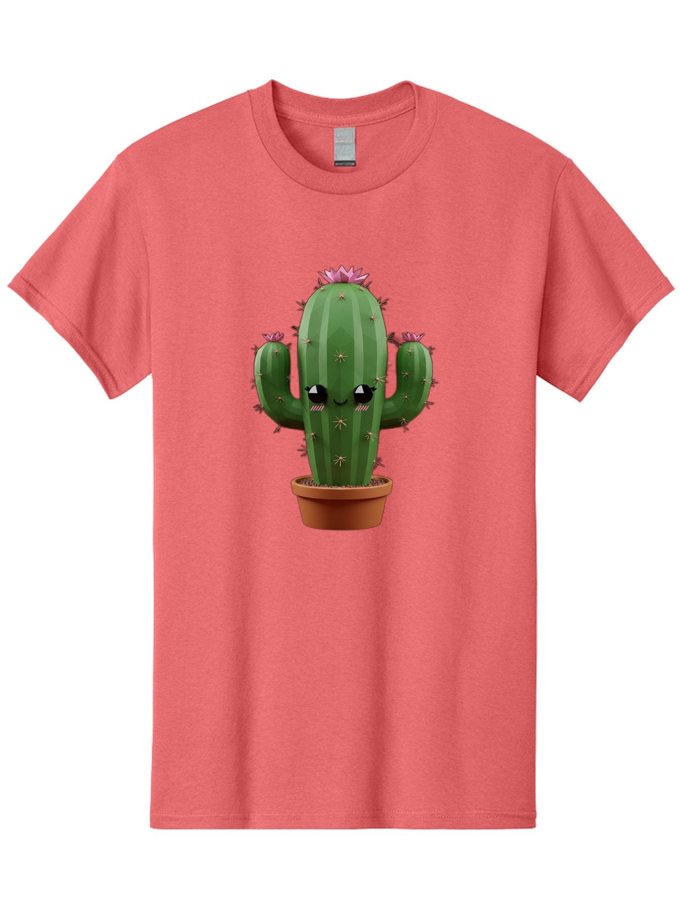 Cactus-In-Pot-3 Men'S Graphic Tee, 100% Cotton, Comfortable Casual Summer Wear, Machine Washable, Cartoon Cactus, Potted Cactus, Cool Cactus, Cactus With Sunglasses, Quirky Plant, Humorous Illustration, Flower Blooming Cactus, Bac746 8