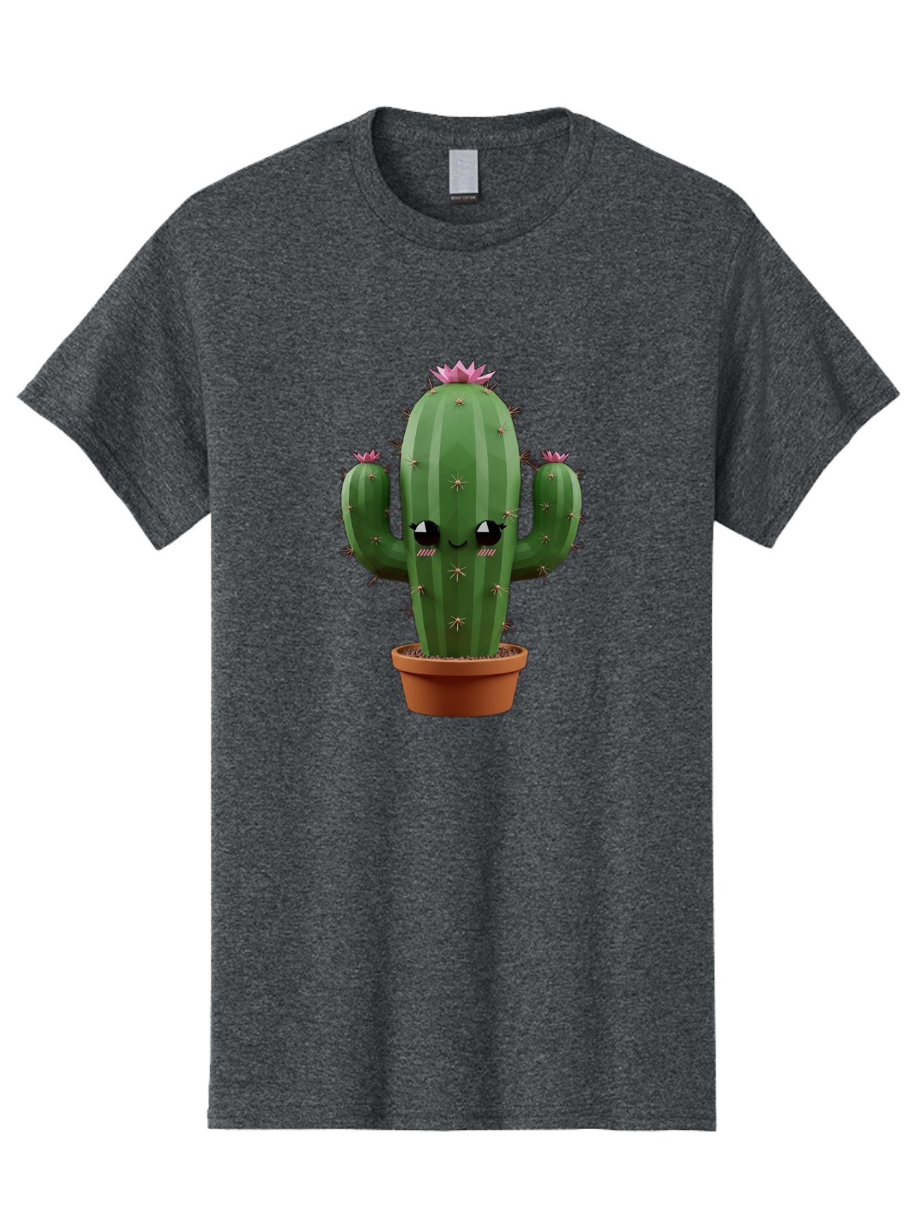 Cactus-In-Pot-3 Men'S Graphic Tee, 100% Cotton, Comfortable Casual Summer Wear, Machine Washable, Cartoon Cactus, Potted Cactus, Cool Cactus, Cactus With Sunglasses, Quirky Plant, Humorous Illustration, Flower Blooming Cactus, Bac746 12