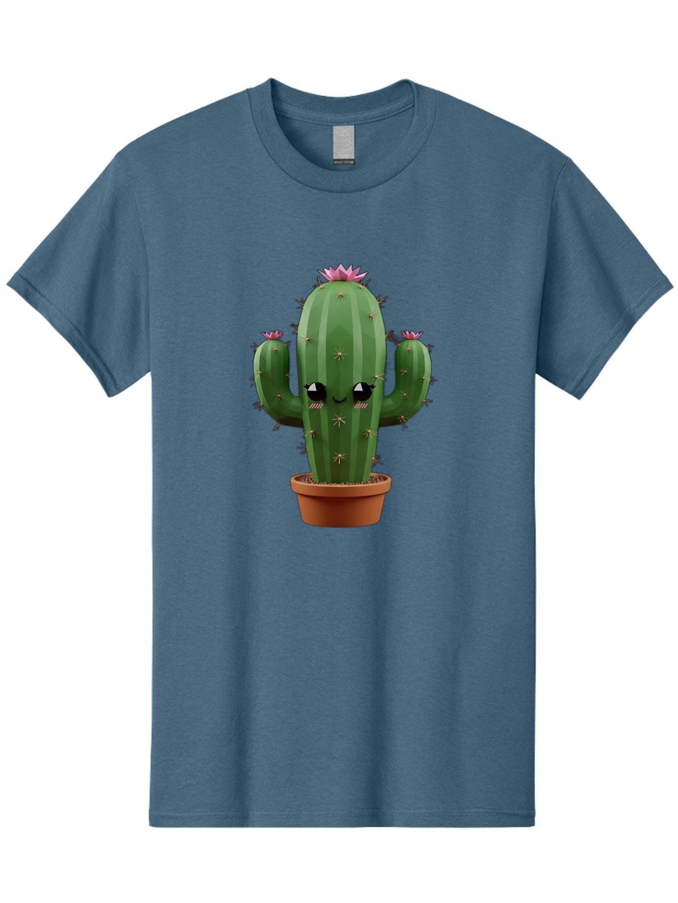 Cactus-In-Pot-3 Men'S Graphic Tee, 100% Cotton, Comfortable Casual Summer Wear, Machine Washable, Cartoon Cactus, Potted Cactus, Cool Cactus, Cactus With Sunglasses, Quirky Plant, Humorous Illustration, Flower Blooming Cactus, Bac746 11