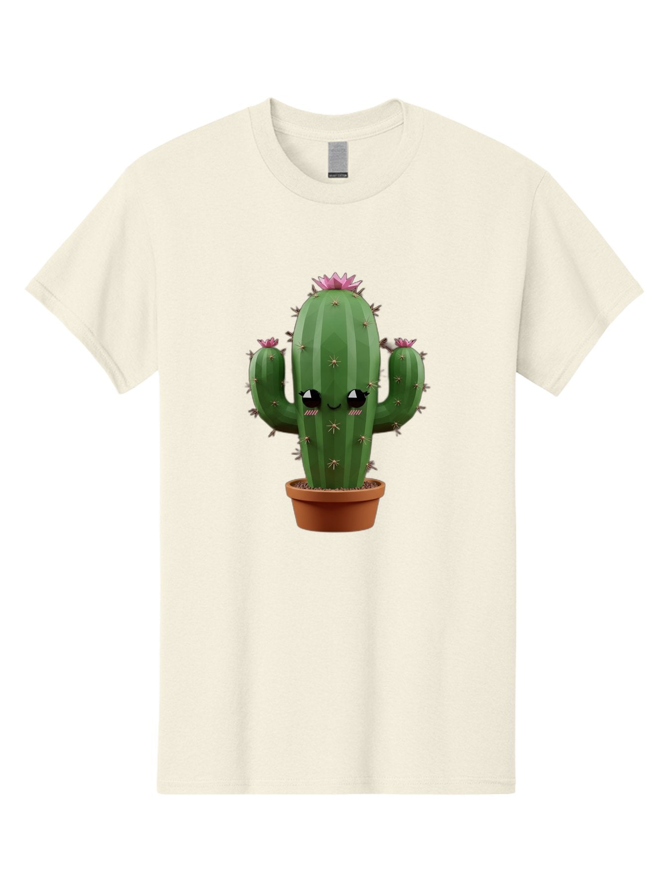 Cactus-In-Pot-3 Men'S Graphic Tee, 100% Cotton, Comfortable Casual Summer Wear, Machine Washable, Cartoon Cactus, Potted Cactus, Cool Cactus, Cactus With Sunglasses, Quirky Plant, Humorous Illustration, Flower Blooming Cactus, Bac746 6
