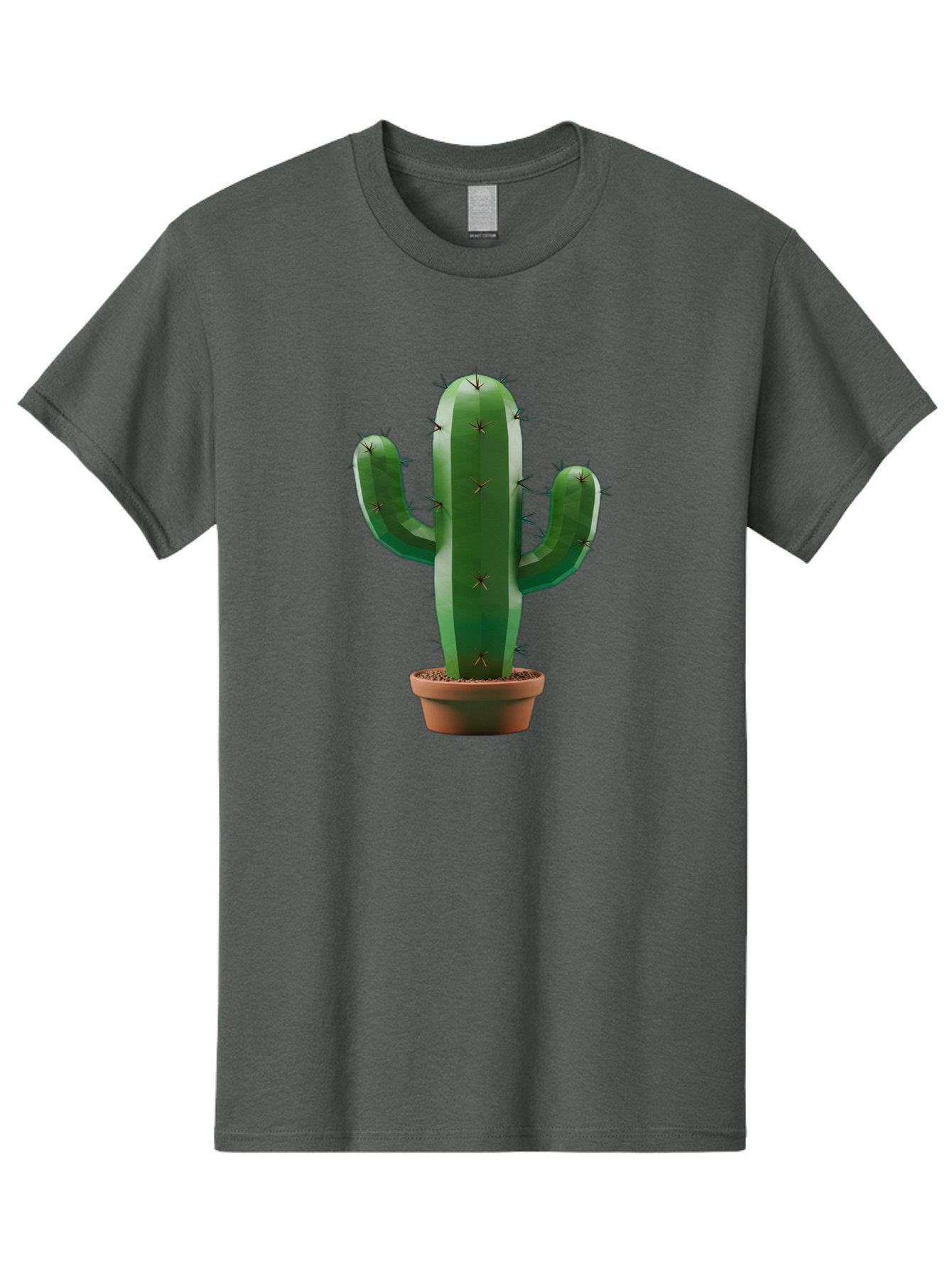 Cactus-In-Pot-4 Men'S Graphic Tee, 100% Cotton, Comfortable Casual Summer Wear, Machine Washable, Cactus In Pot, Spiky Succulent, Desert Plant, Indoor Decoration, Low-Maintenance Gardening, Houseplant, Potted Cactus Bac747 14