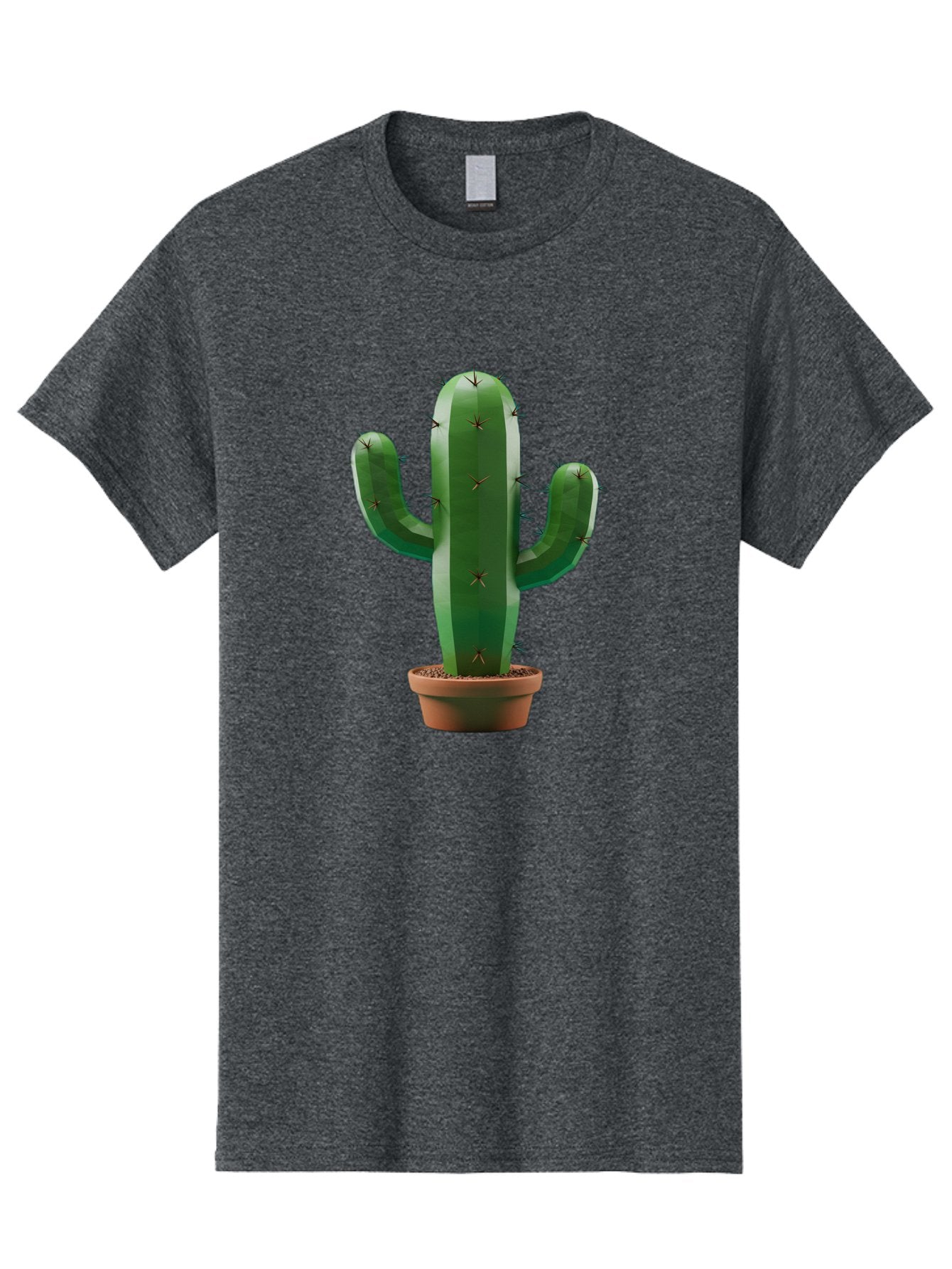 Cactus-In-Pot-4 Men'S Graphic Tee, 100% Cotton, Comfortable Casual Summer Wear, Machine Washable, Cactus In Pot, Spiky Succulent, Desert Plant, Indoor Decoration, Low-Maintenance Gardening, Houseplant, Potted Cactus Bac747