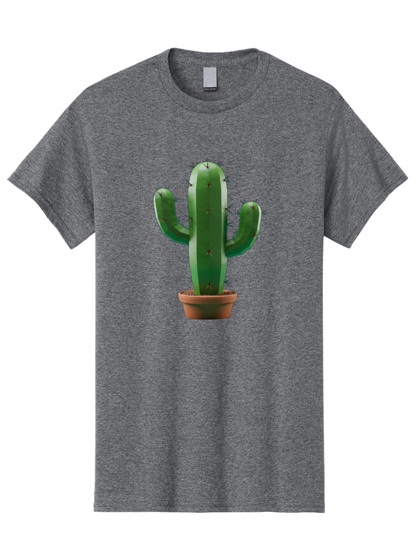 Cactus-In-Pot-4 Men'S Graphic Tee, 100% Cotton, Comfortable Casual Summer Wear, Machine Washable, Cactus In Pot, Spiky Succulent, Desert Plant, Indoor Decoration, Low-Maintenance Gardening, Houseplant, Potted Cactus Bac747 7