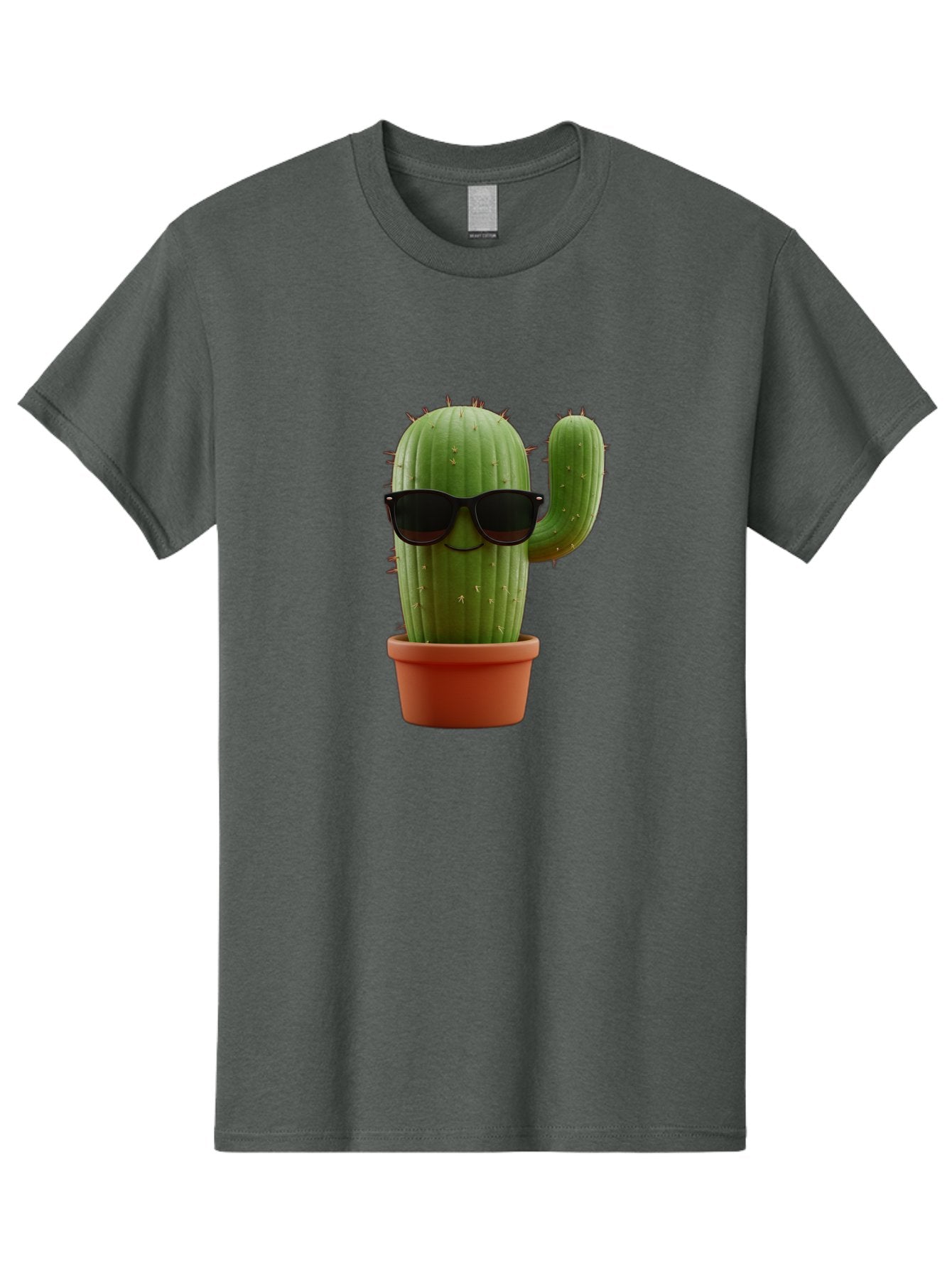 Cactus-Sunglasses Men'S Graphic Tee, 100% Cotton, Comfortable Casual Summer Wear, Machine Washable, Cactus Wearing Sunglasses, Potted Cactus, Cool Cactus, Trendy Plant, Cactus With Shades, Funny Cactus, Modern Decor, Quirky Decoration Bac755 14