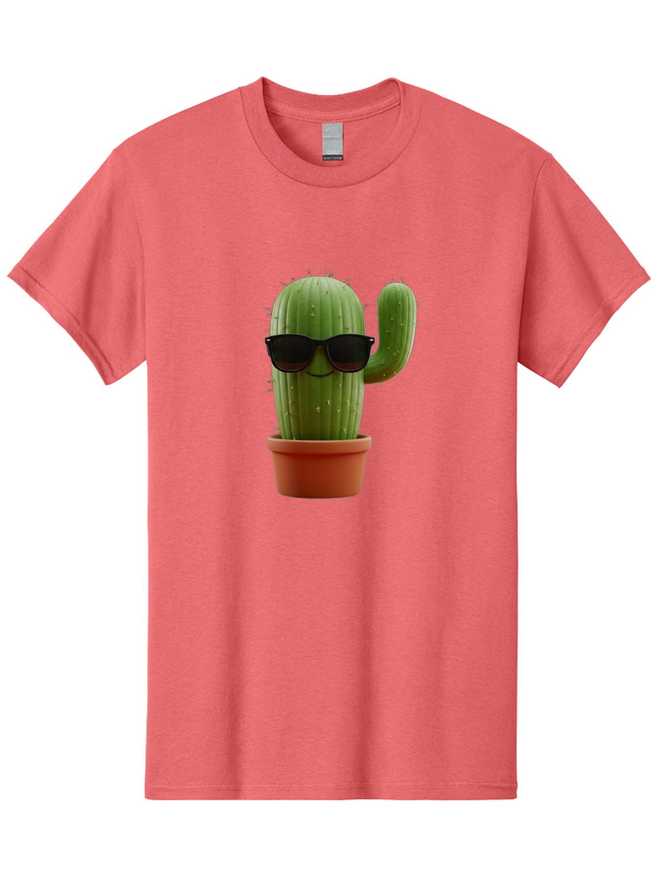 Cactus-Sunglasses Men'S Graphic Tee, 100% Cotton, Comfortable Casual Summer Wear, Machine Washable, Cactus Wearing Sunglasses, Potted Cactus, Cool Cactus, Trendy Plant, Cactus With Shades, Funny Cactus, Modern Decor, Quirky Decoration Bac755 6