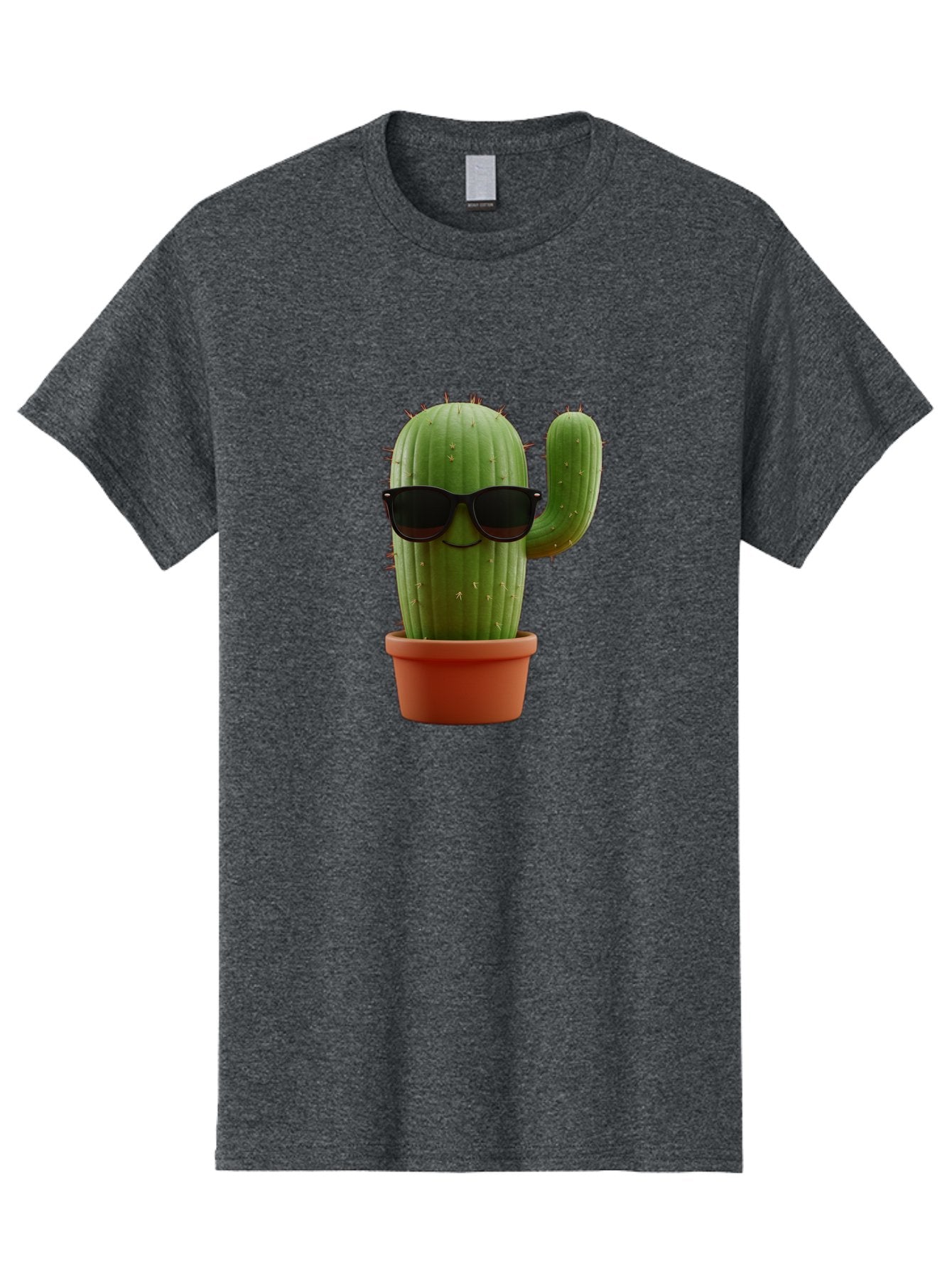 Cactus-Sunglasses Men'S Graphic Tee, 100% Cotton, Comfortable Casual Summer Wear, Machine Washable, Cactus Wearing Sunglasses, Potted Cactus, Cool Cactus, Trendy Plant, Cactus With Shades, Funny Cactus, Modern Decor, Quirky Decoration Bac755 7