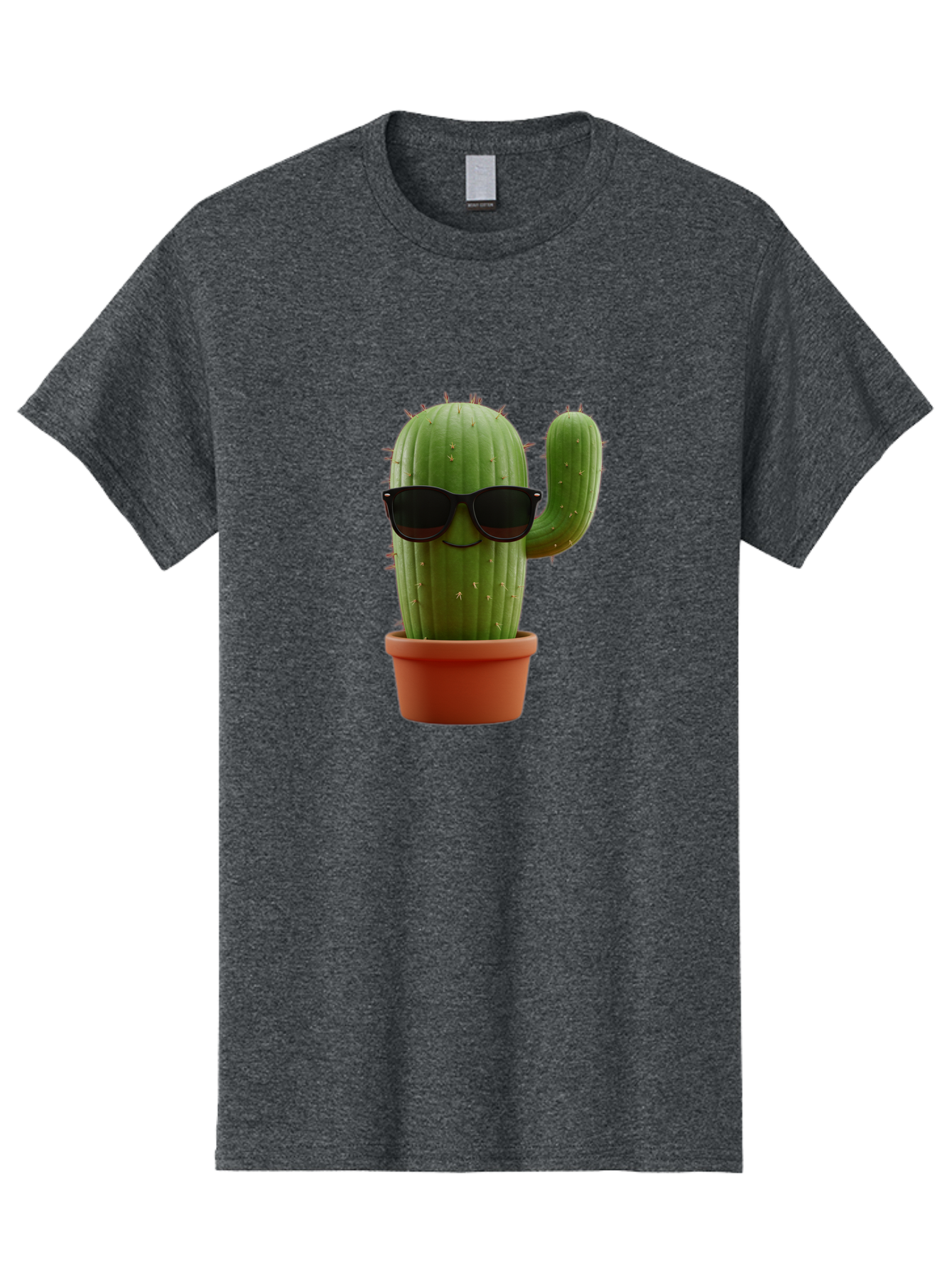 Cactus-Sunglasses Men'S Graphic Tee, 100% Cotton, Comfortable Casual Summer Wear, Machine Washable, Cactus Wearing Sunglasses, Potted Cactus, Cool Cactus, Trendy Plant, Cactus With Shades, Funny Cactus, Modern Decor, Quirky Decoration Bac755 13