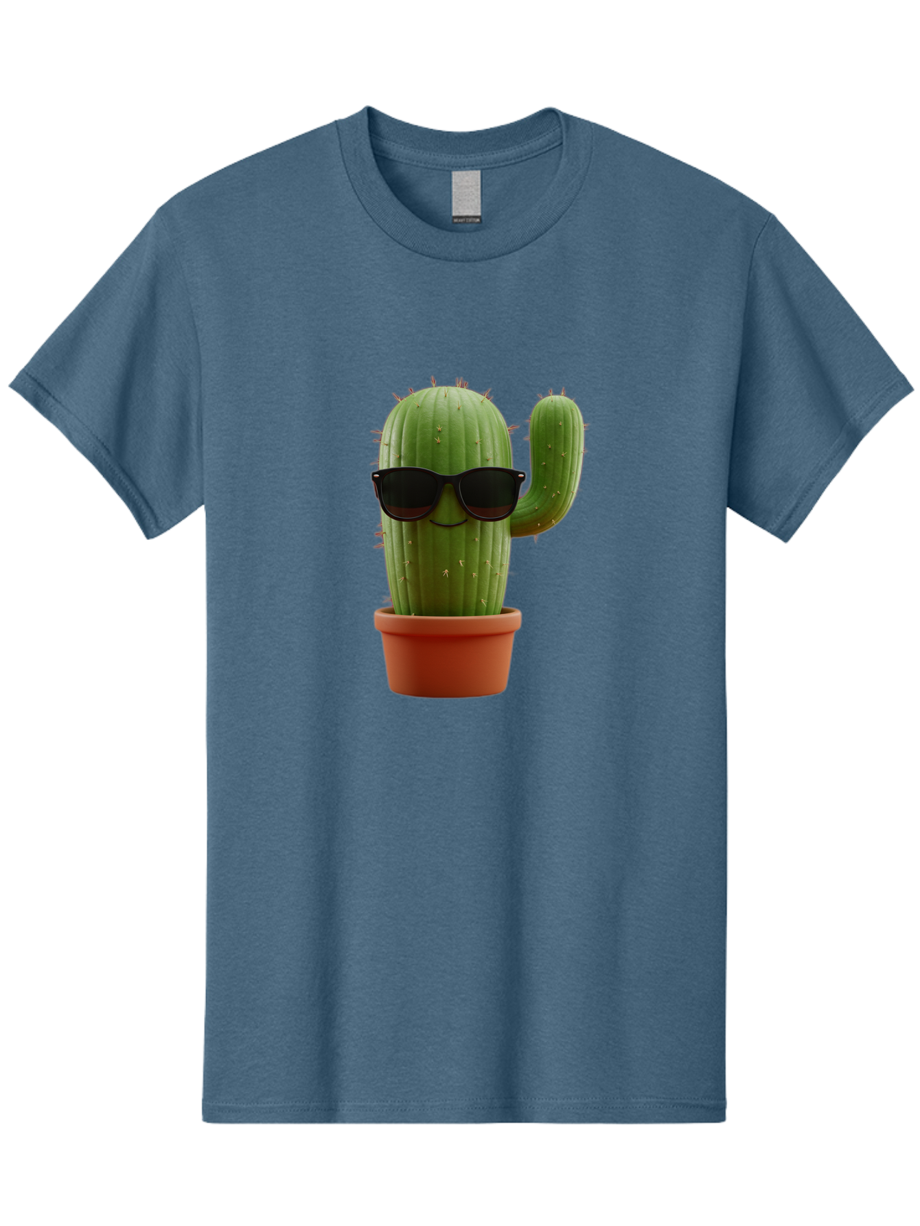 Cactus-Sunglasses Men'S Graphic Tee, 100% Cotton, Comfortable Casual Summer Wear, Machine Washable, Cactus Wearing Sunglasses, Potted Cactus, Cool Cactus, Trendy Plant, Cactus With Shades, Funny Cactus, Modern Decor, Quirky Decoration Bac755 9