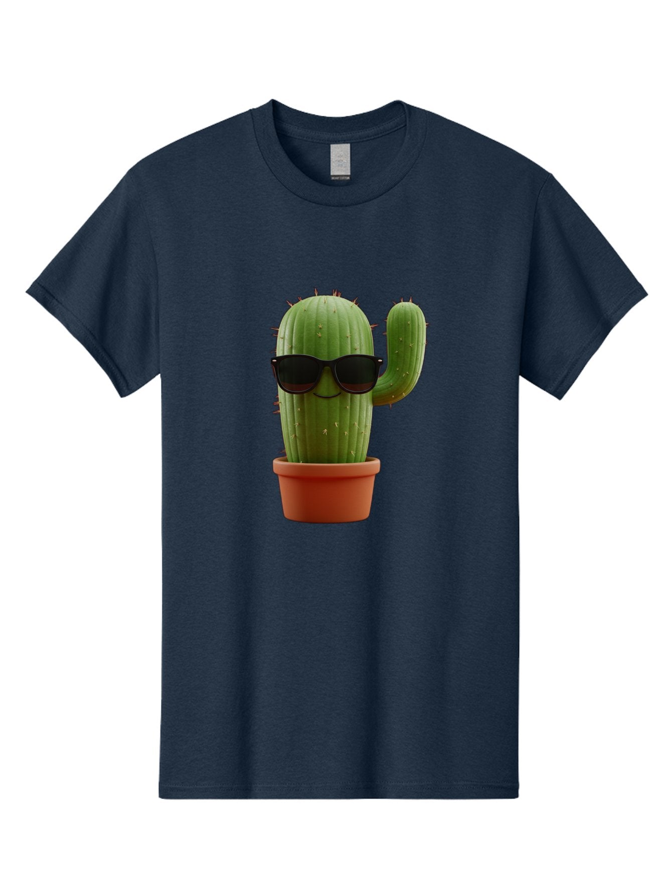 Cactus-Sunglasses Men'S Graphic Tee, 100% Cotton, Comfortable Casual Summer Wear, Machine Washable, Cactus Wearing Sunglasses, Potted Cactus, Cool Cactus, Trendy Plant, Cactus With Shades, Funny Cactus, Modern Decor, Quirky Decoration Bac755 13
