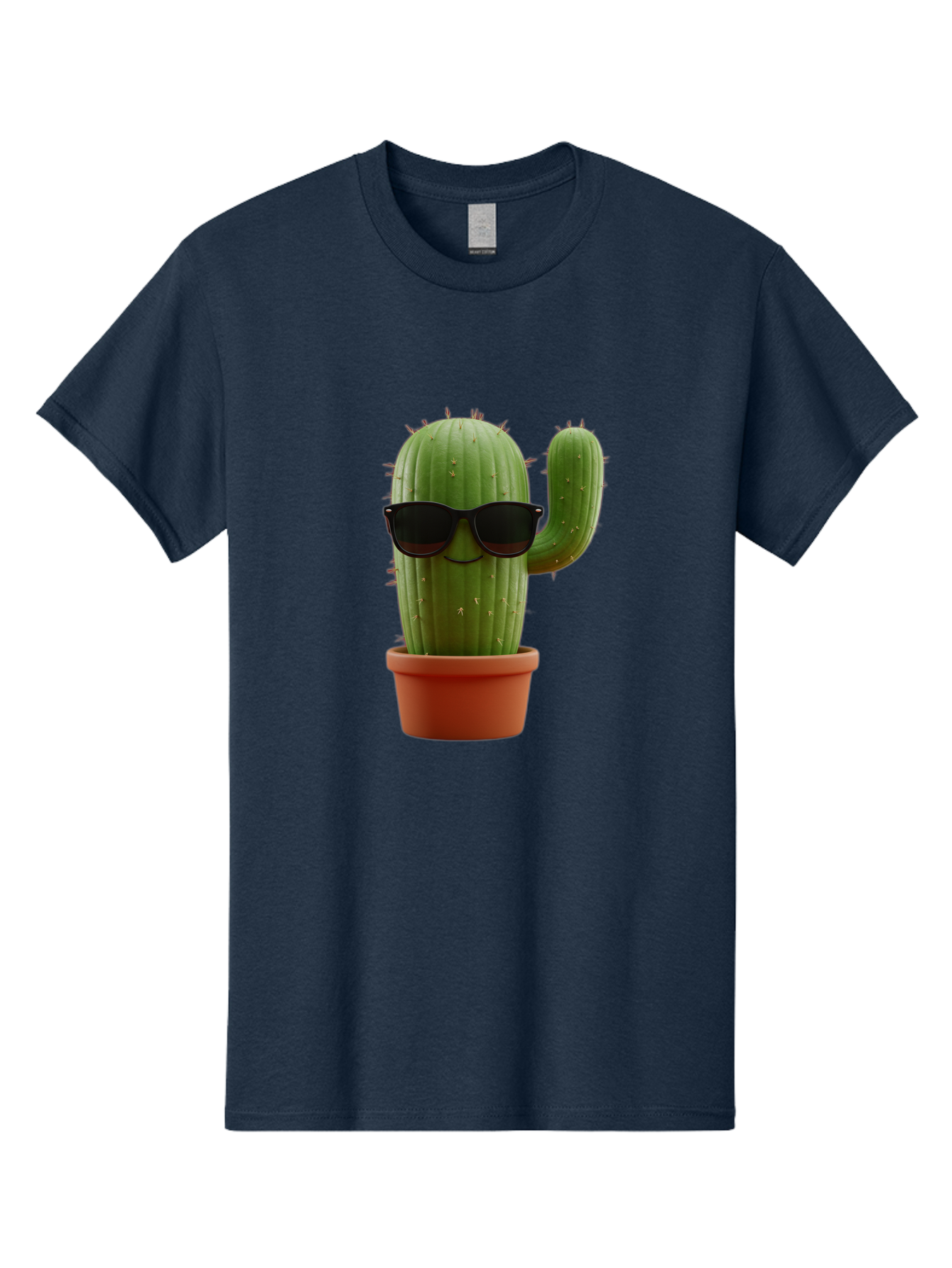 Cactus-Sunglasses Men'S Graphic Tee, 100% Cotton, Comfortable Casual Summer Wear, Machine Washable, Cactus Wearing Sunglasses, Potted Cactus, Cool Cactus, Trendy Plant, Cactus With Shades, Funny Cactus, Modern Decor, Quirky Decoration Bac755 15