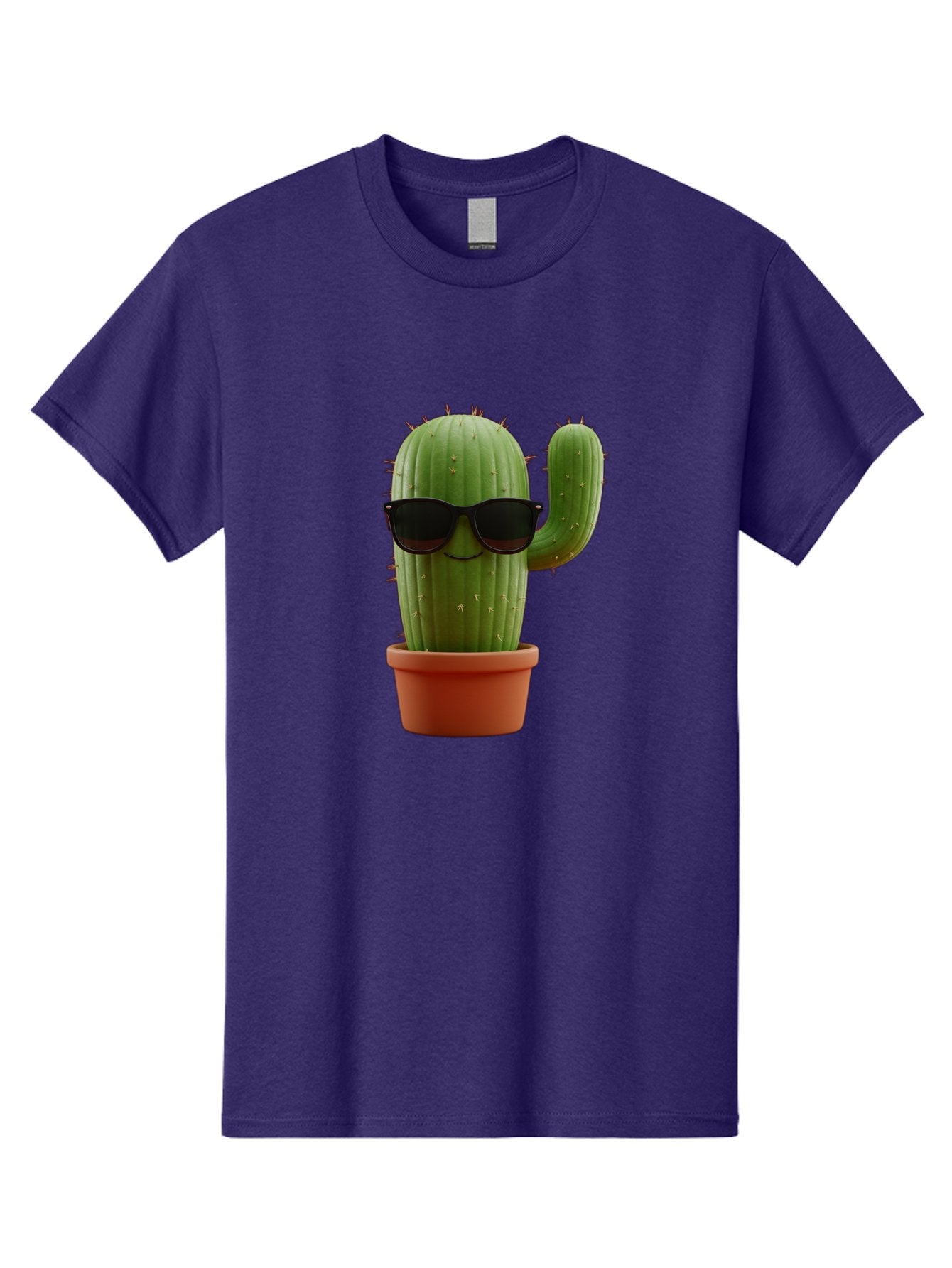 Cactus-Sunglasses Men'S Graphic Tee, 100% Cotton, Comfortable Casual Summer Wear, Machine Washable, Cactus Wearing Sunglasses, Potted Cactus, Cool Cactus, Trendy Plant, Cactus With Shades, Funny Cactus, Modern Decor, Quirky Decoration Bac755 9
