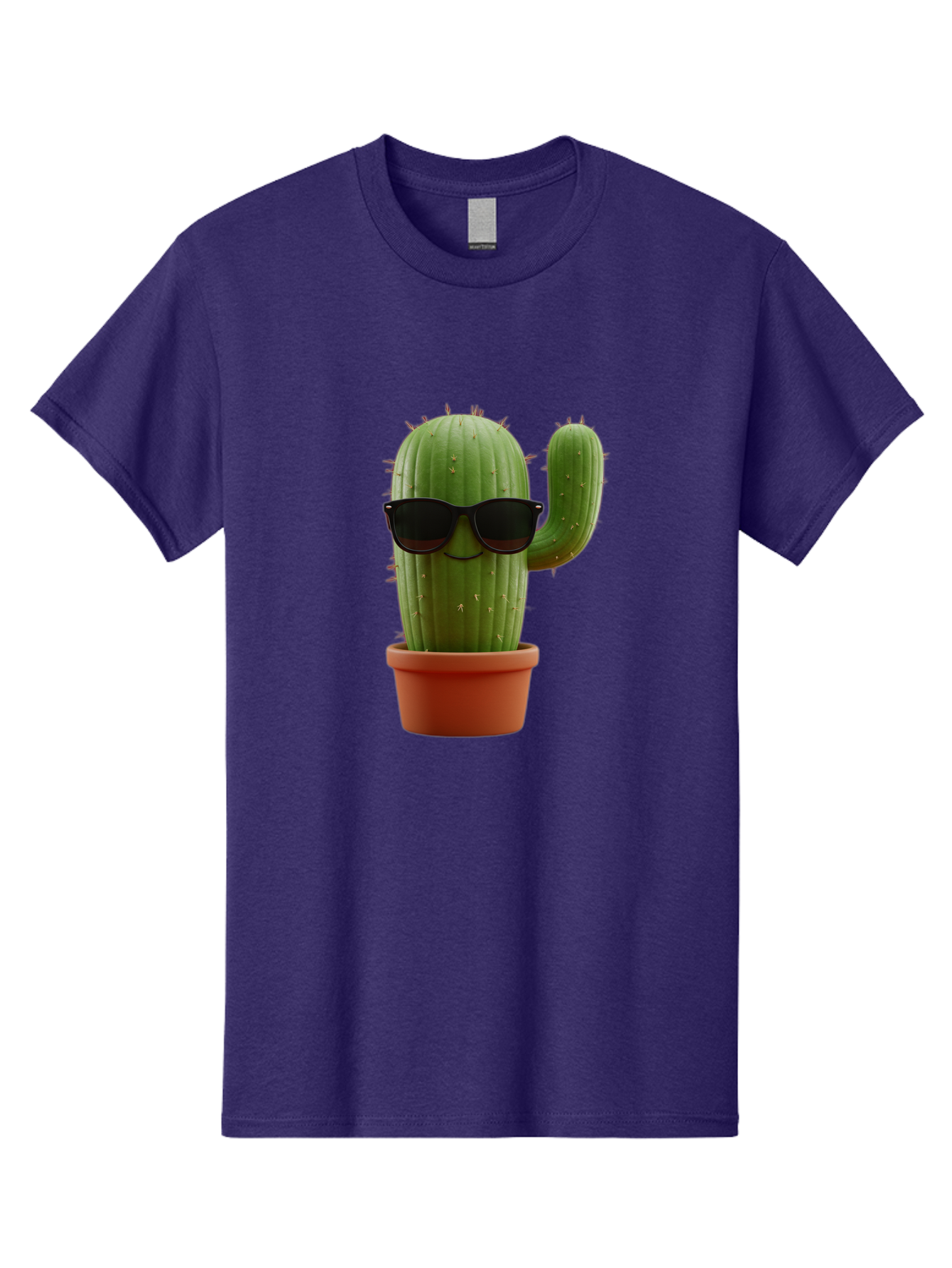 Cactus-Sunglasses Men'S Graphic Tee, 100% Cotton, Comfortable Casual Summer Wear, Machine Washable, Cactus Wearing Sunglasses, Potted Cactus, Cool Cactus, Trendy Plant, Cactus With Shades, Funny Cactus, Modern Decor, Quirky Decoration Bac755 5