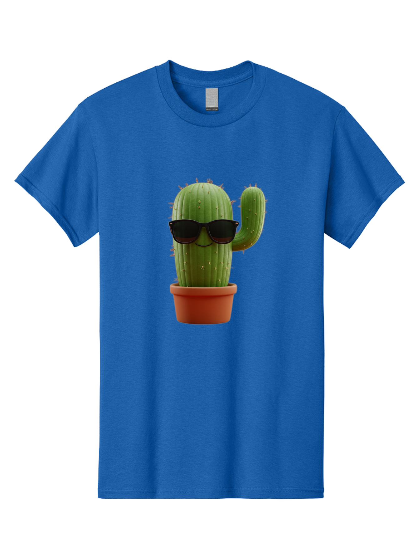 Cactus-Sunglasses Men'S Graphic Tee, 100% Cotton, Comfortable Casual Summer Wear, Machine Washable, Cactus Wearing Sunglasses, Potted Cactus, Cool Cactus, Trendy Plant, Cactus With Shades, Funny Cactus, Modern Decor, Quirky Decoration Bac755 7